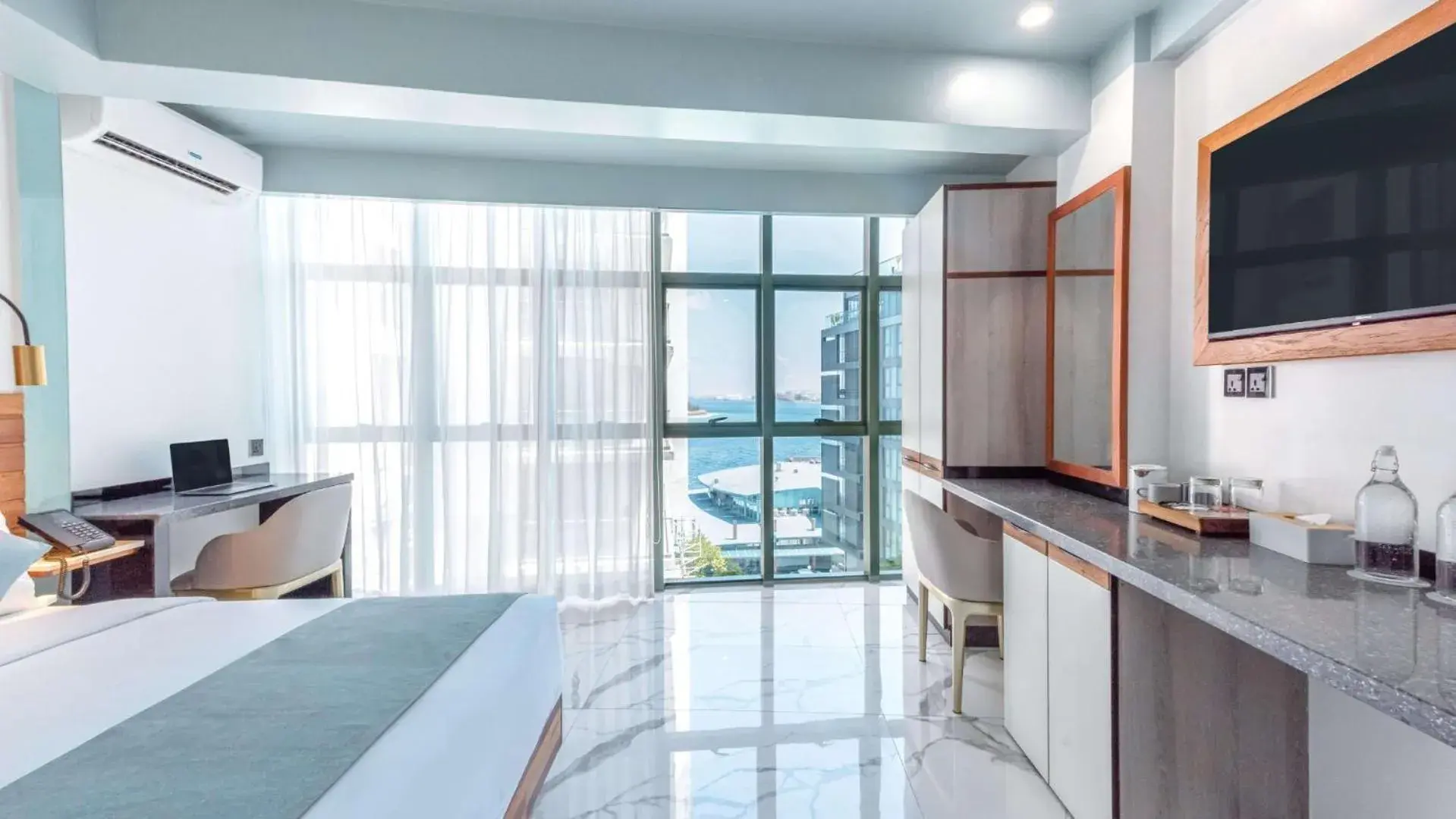 Deluxe Double Room with Partial Sea View (Free Return Airport Transport) in Marukab Plaza Deluxe Double Room with Partial Sea View (Free Return Airport Transport) in Marukab Plaza