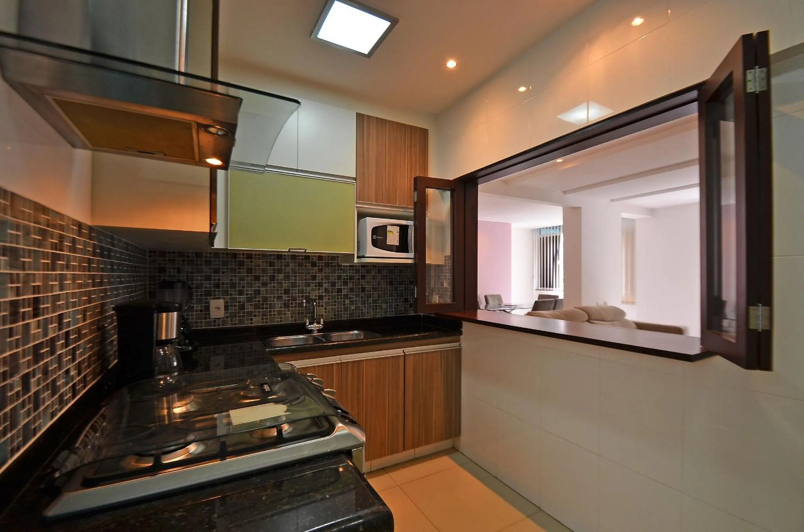 Kitchen or kitchenette in Confortável 3Qts: Vista Lateral Mar