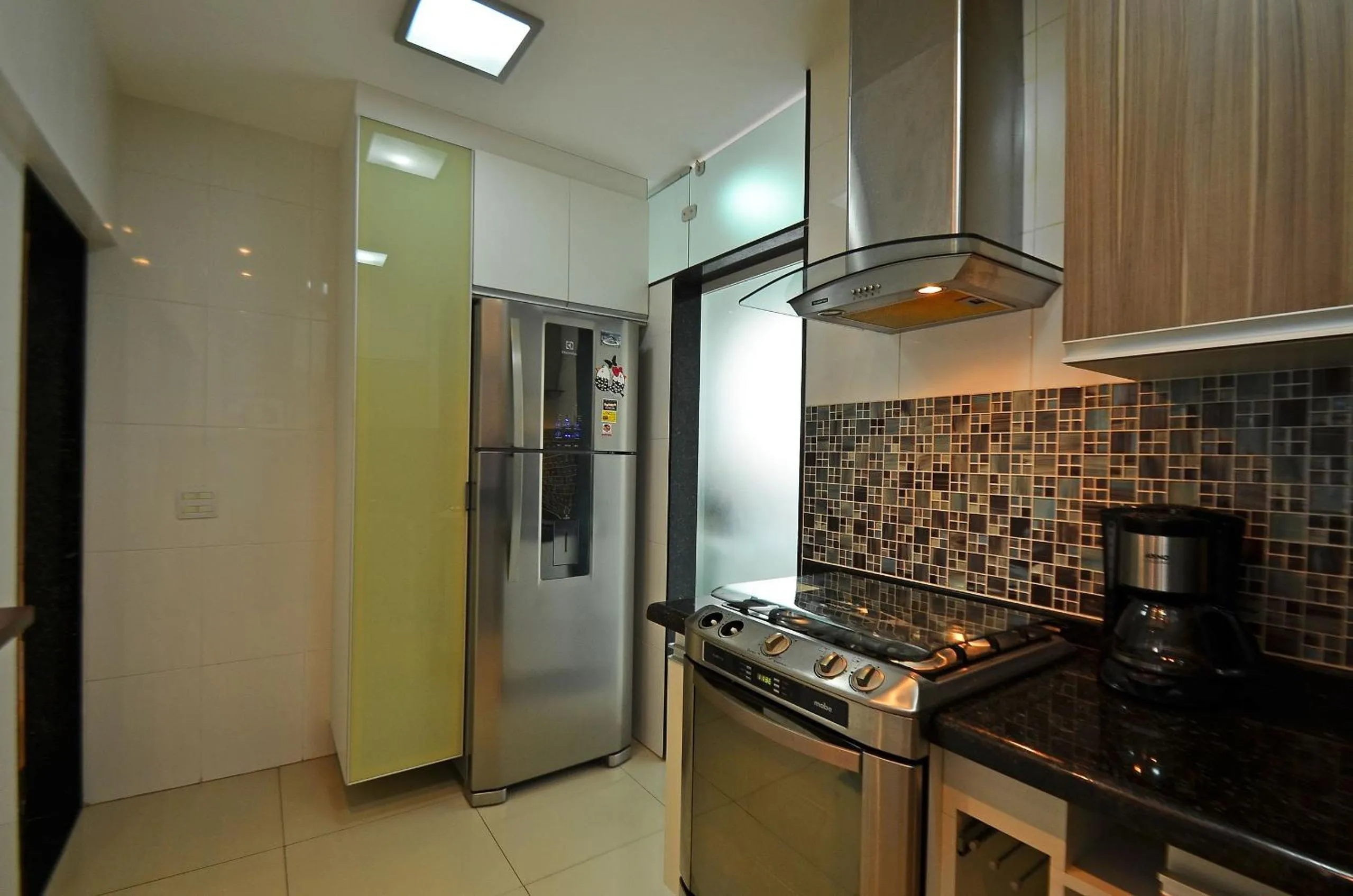 Kitchen or kitchenette in Confortável 3Qts: Vista Lateral Mar