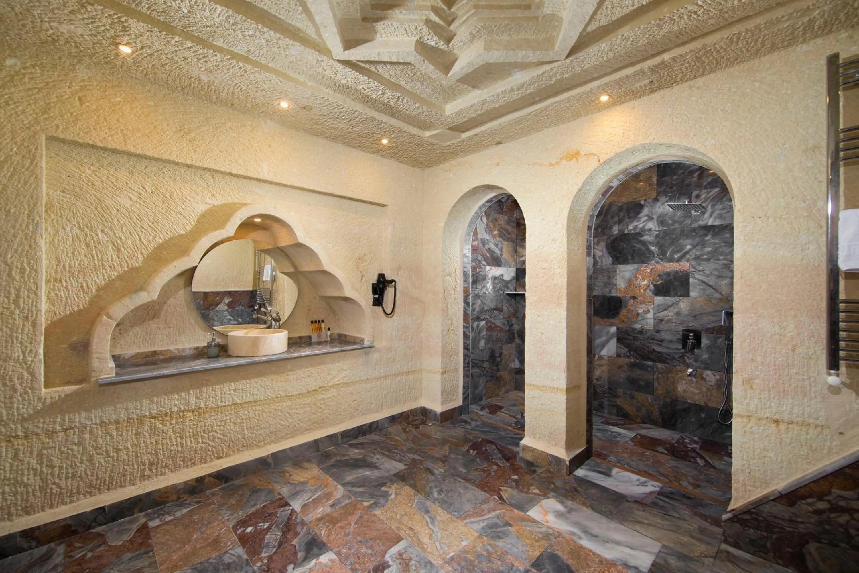 Shower in Dionysos Cave Cappadocia Hotel
