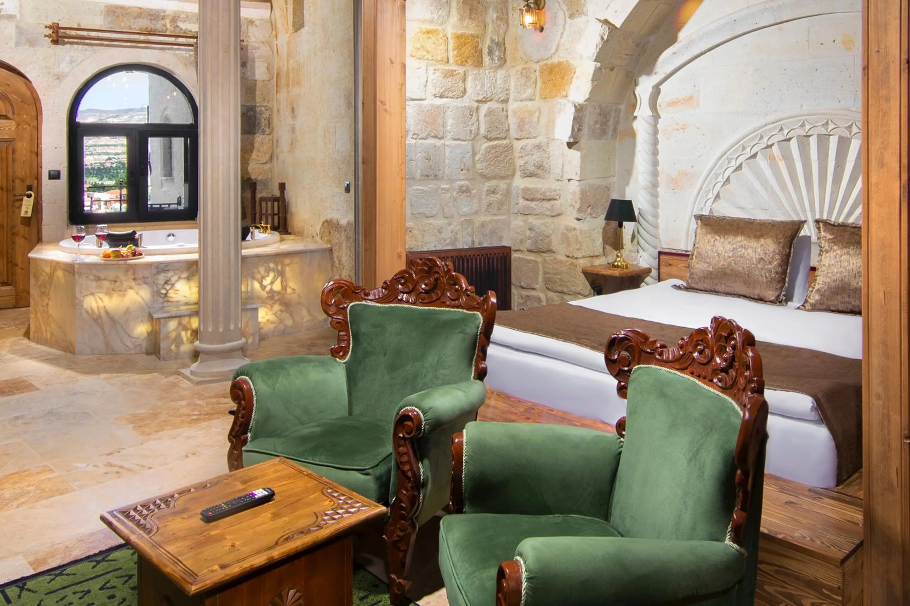 Bedroom in Dionysos Cave Cappadocia Hotel