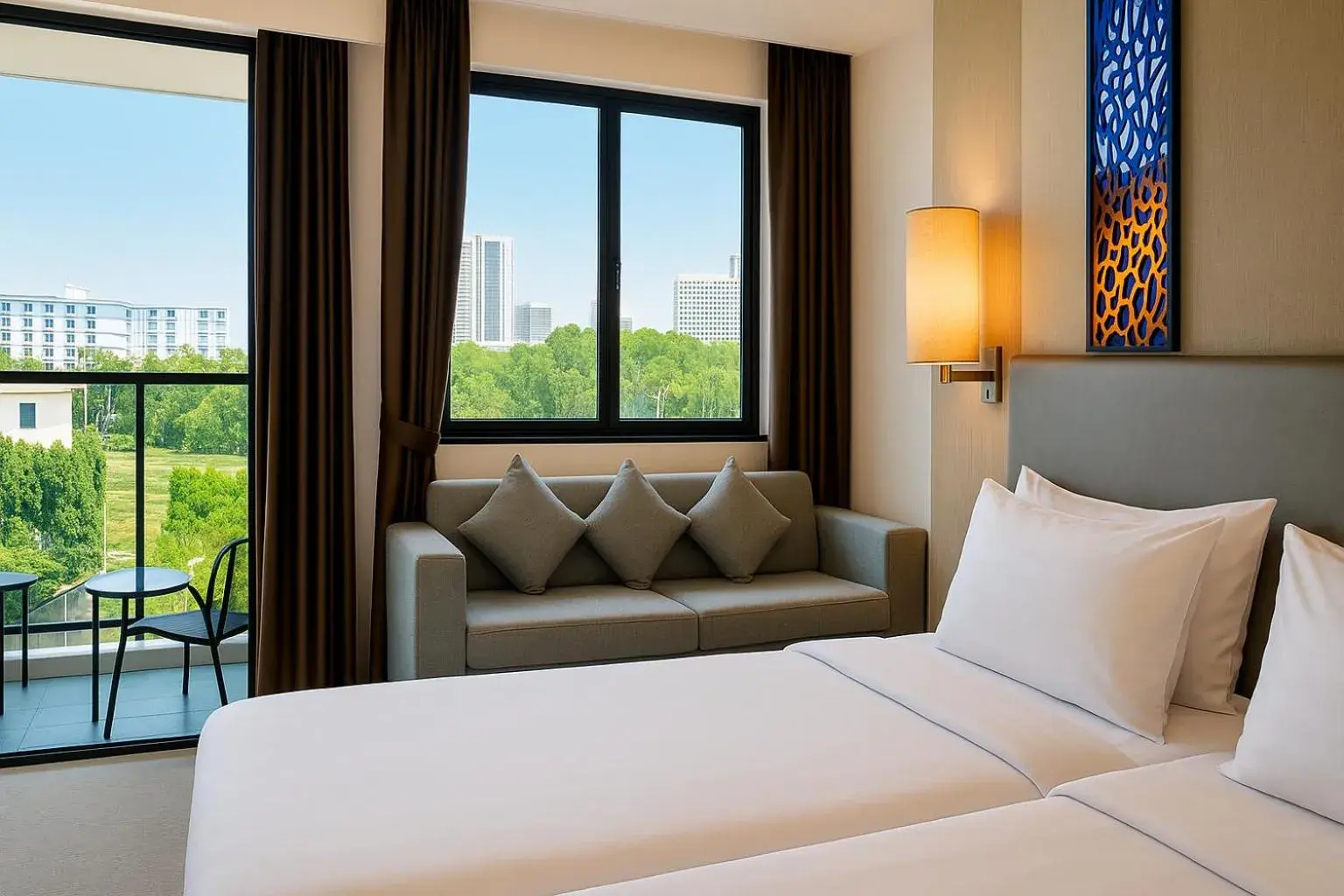 Deluxe Twin Room with Balcony in THE TJ HOTEL Pattaya Deluxe Twin Room with Balcony in THE TJ HOTEL Pattaya