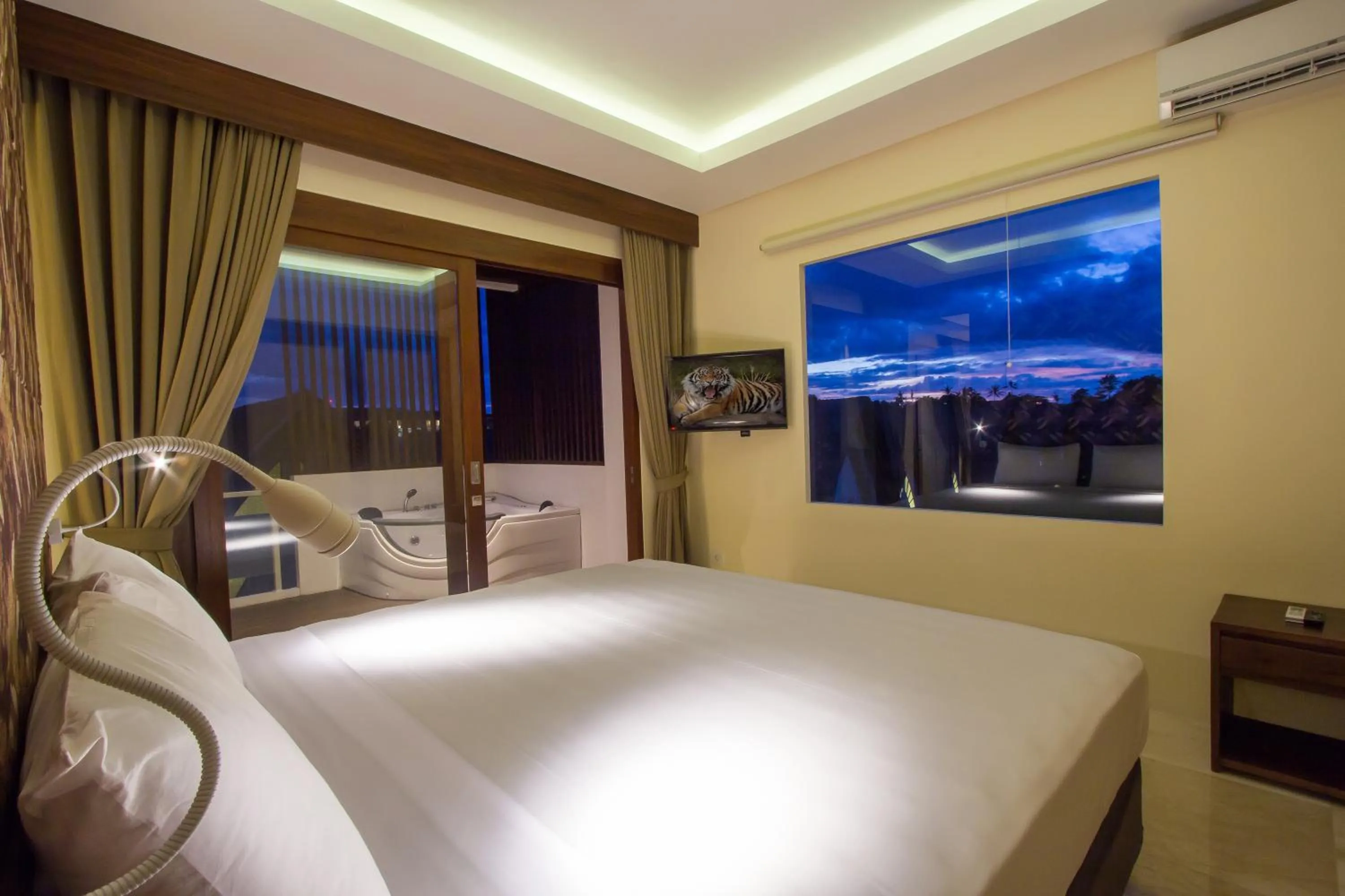 Night, Bed in M Suite Bali
