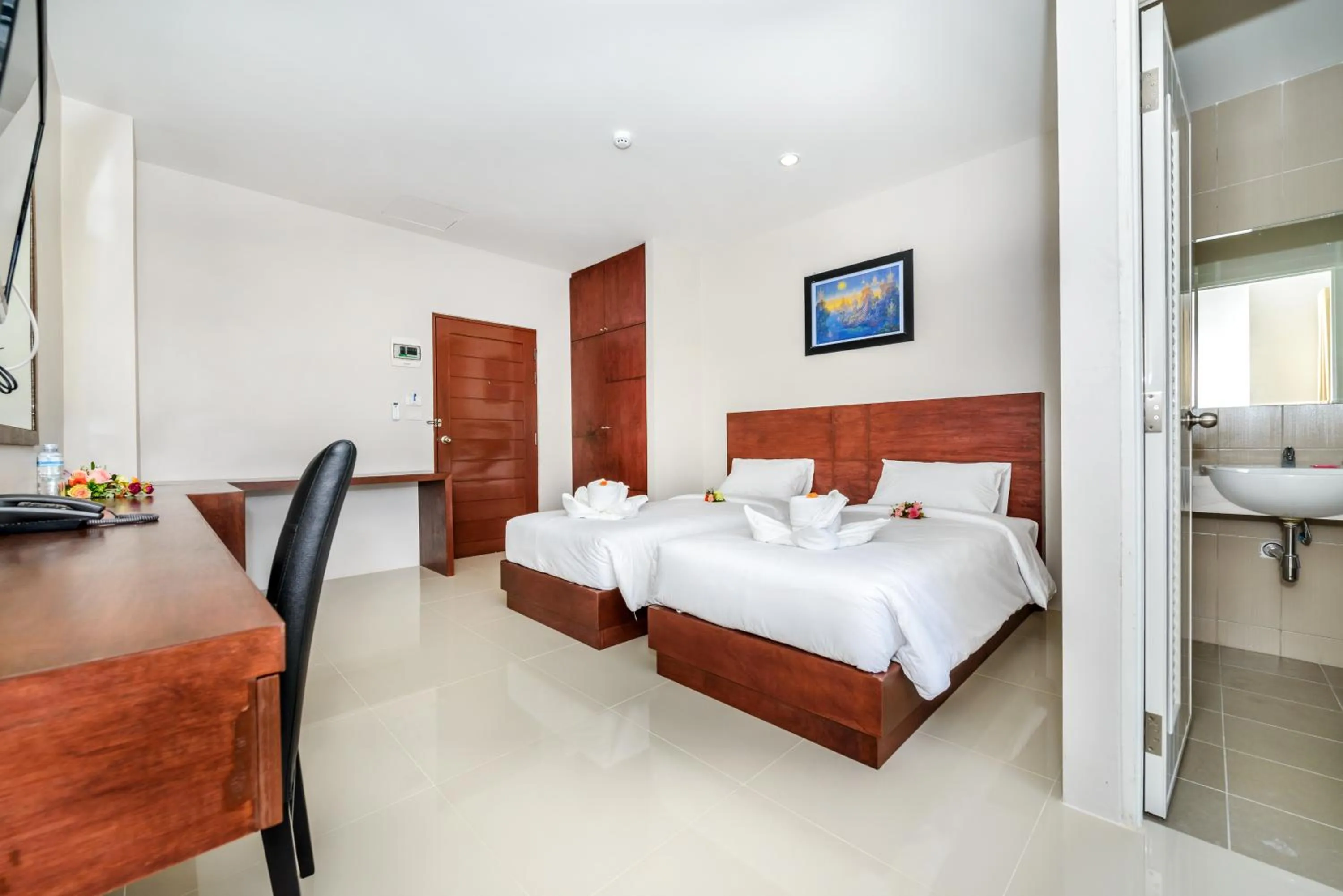 Bed in The Topaz Residence Phuket Town