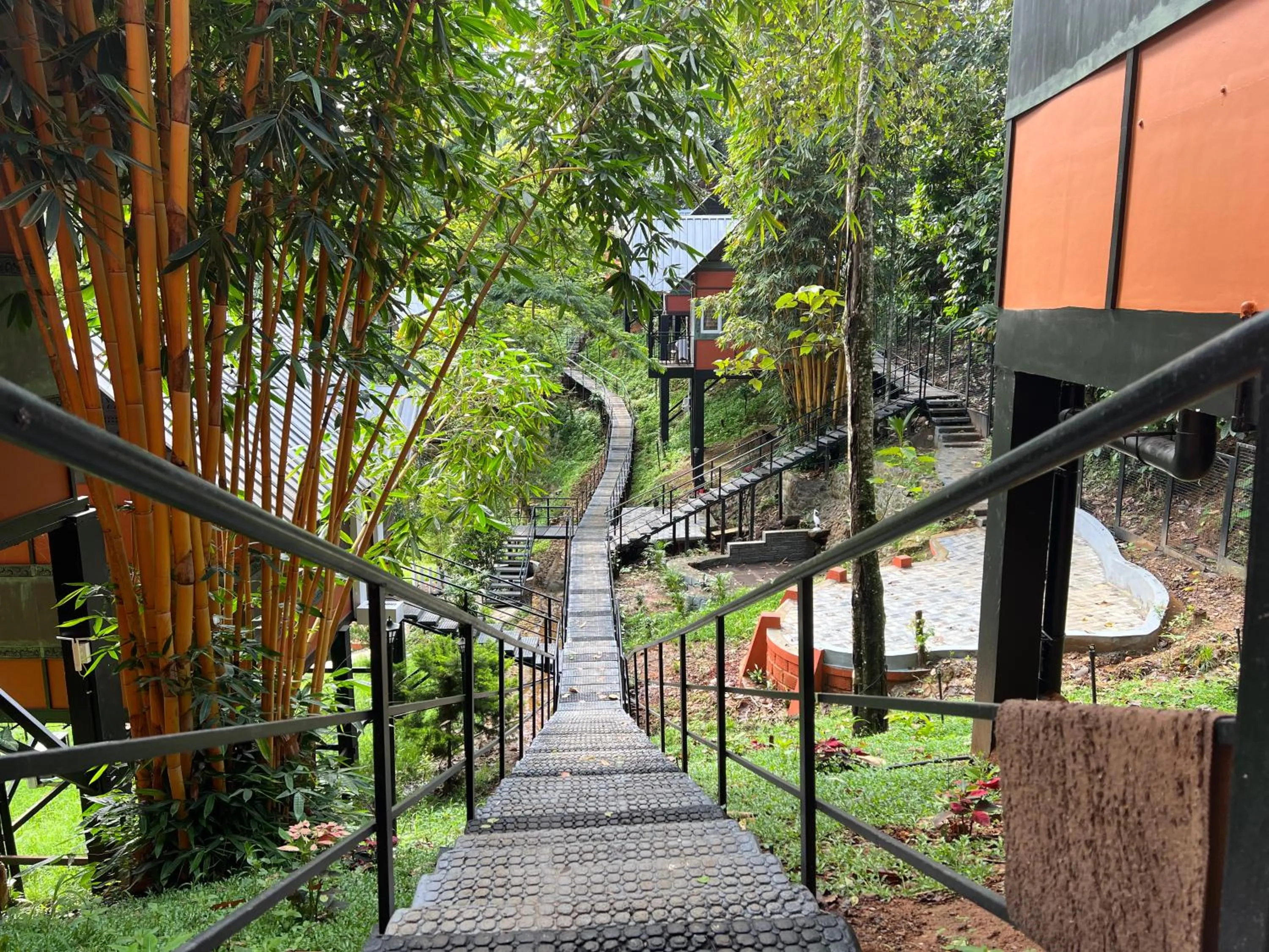 Inner courtyard view in Santhi Hill View Resort