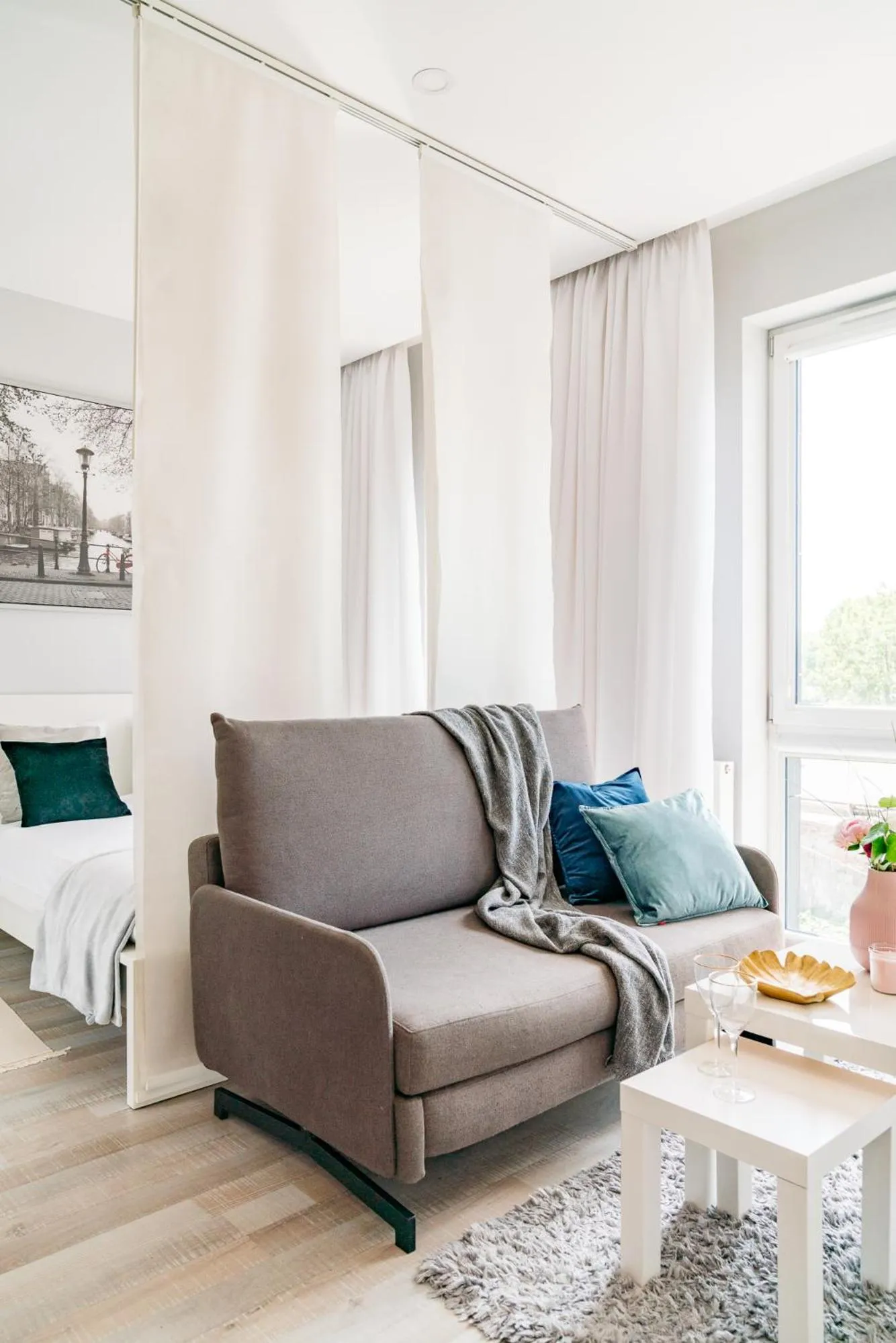 Bedroom, Bed in Bright Apartments - LoftAffair