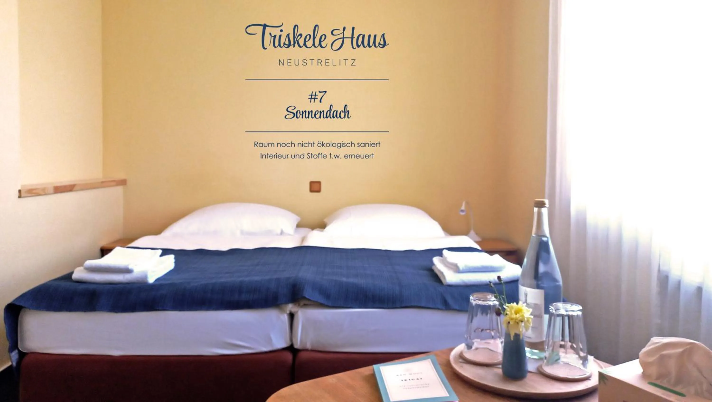 Bed in Triskele Haus - Ökologisches Gästehaus der Heilstätte Strelitz
