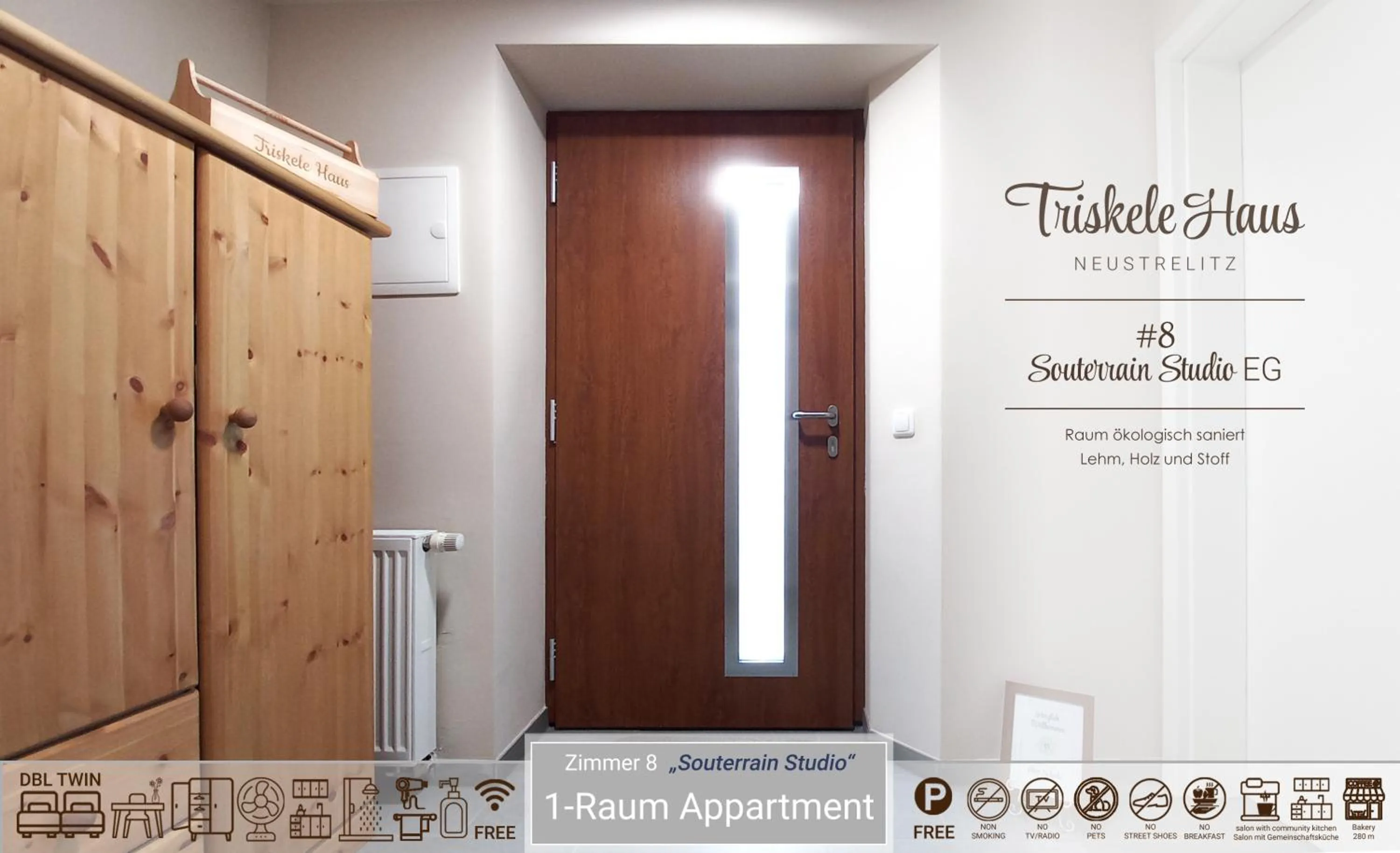 wardrobe in Triskele Haus - Ökologisches Gästehaus der Heilstätte Strelitz