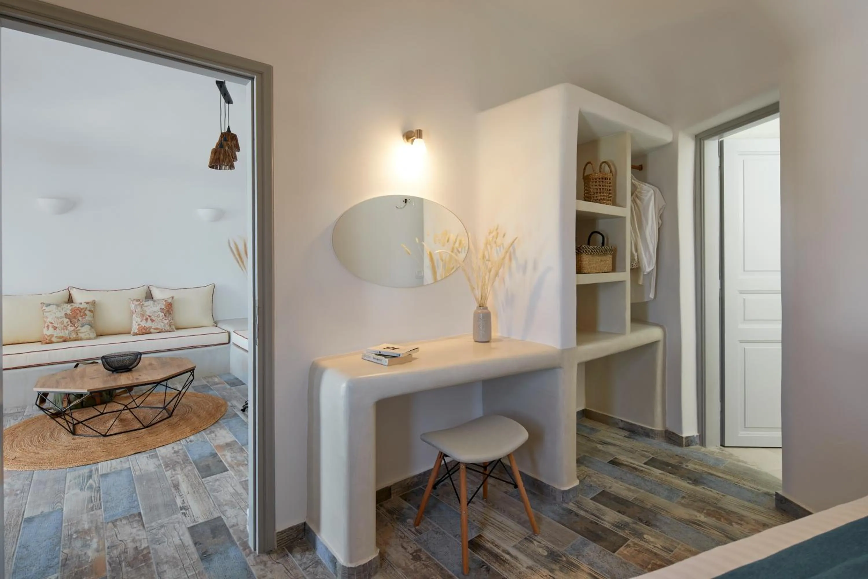 Seating area in El Verano Suites