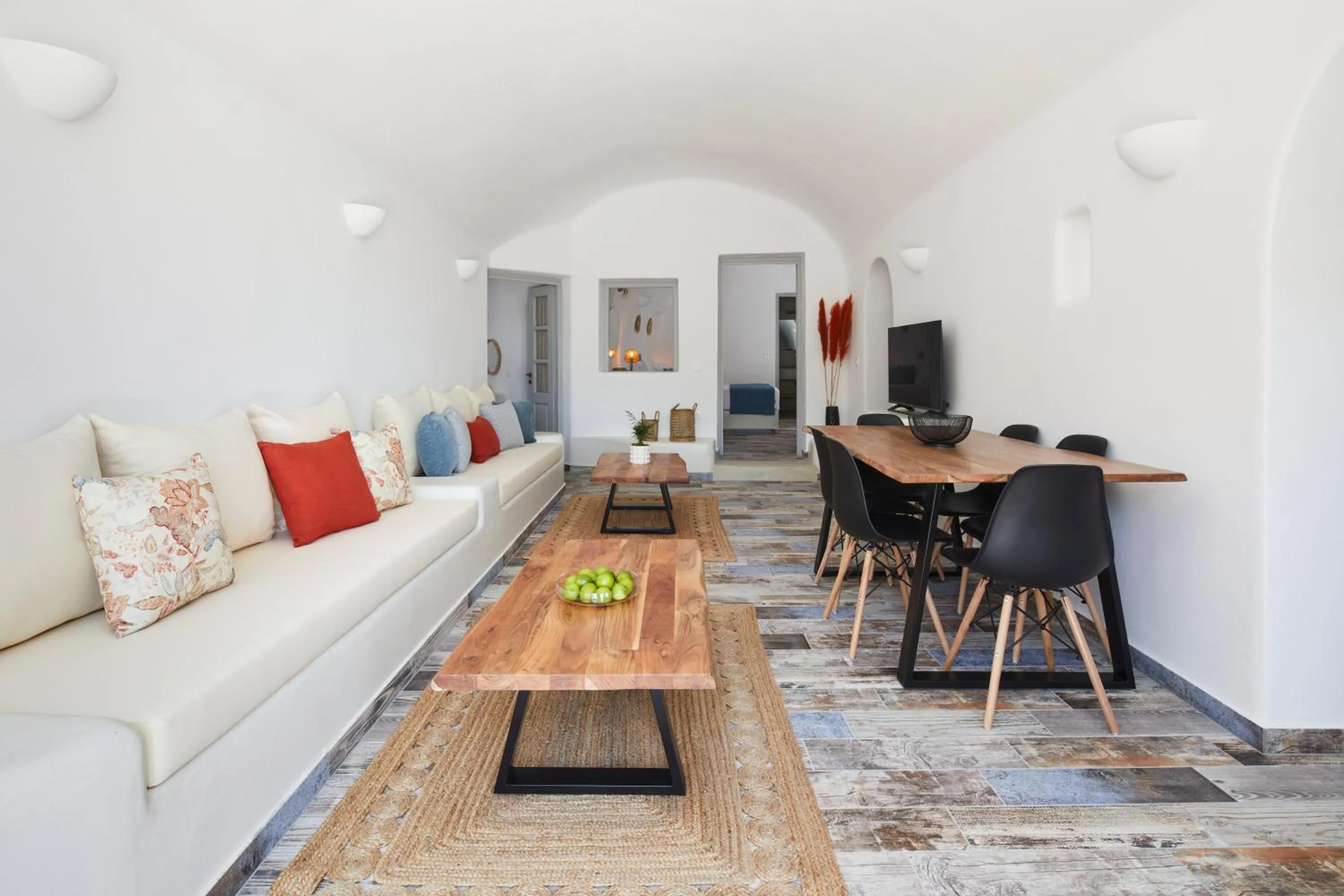 Living room in El Verano Suites