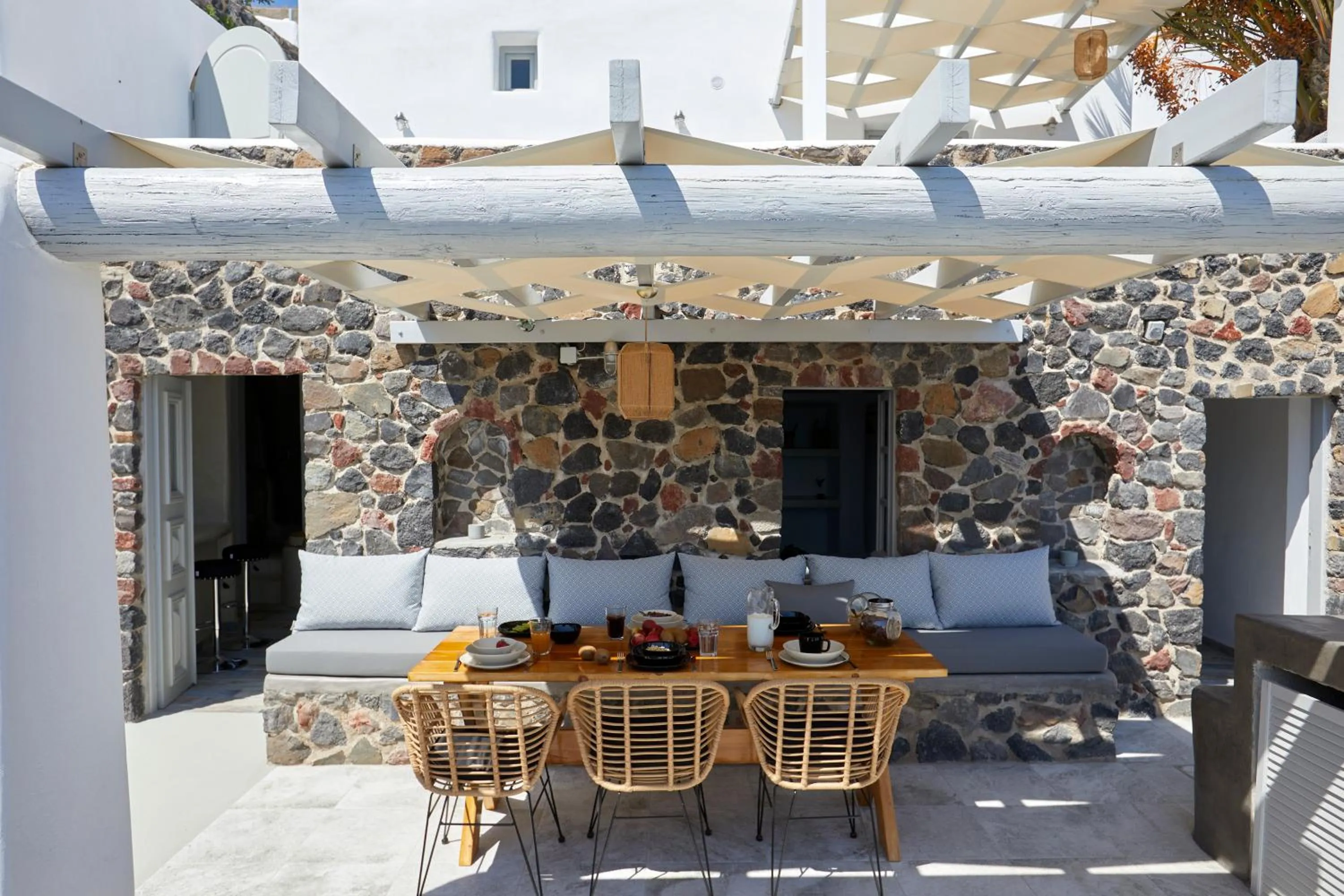 Patio in El Verano Suites