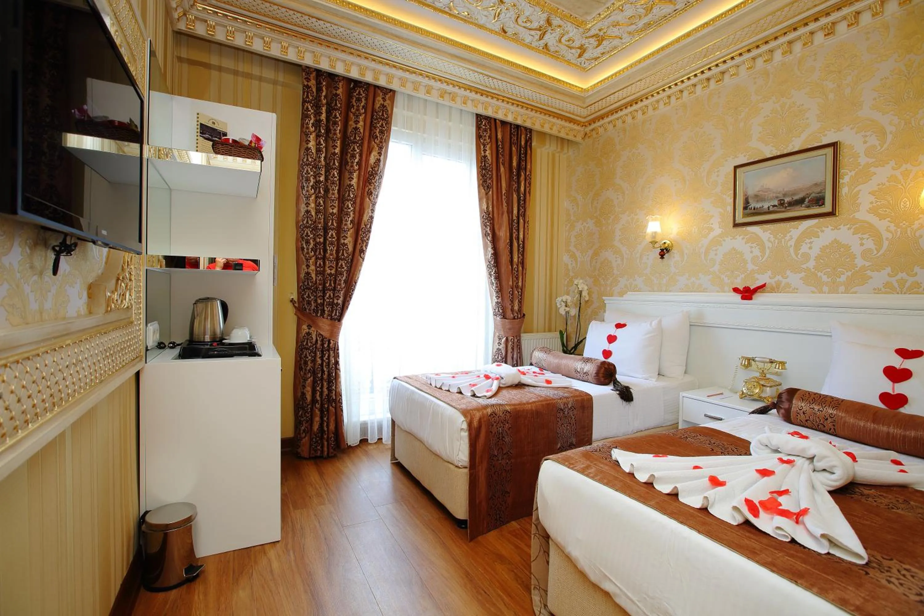 Bed in Golden Horn Hotel