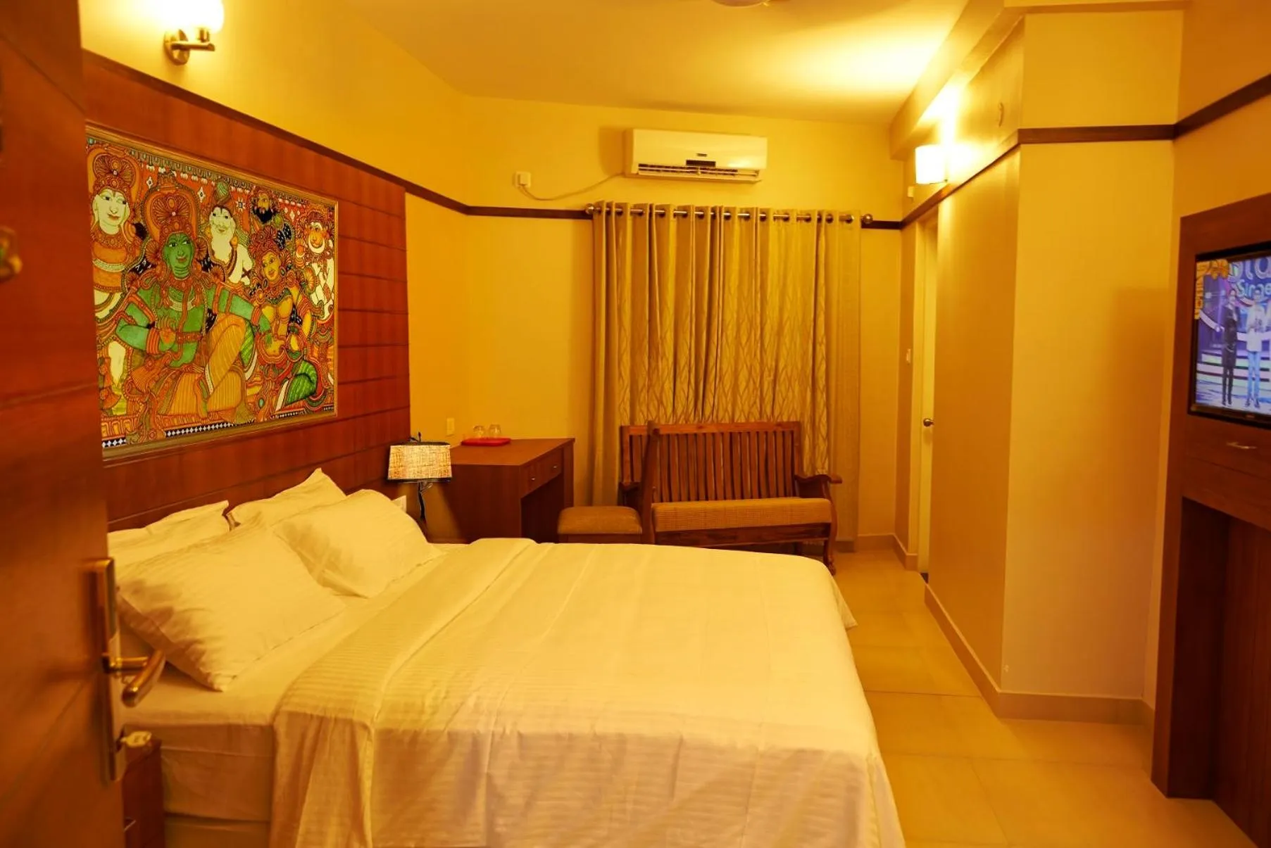 Photo of the whole room, Bed in Srivar Hotels