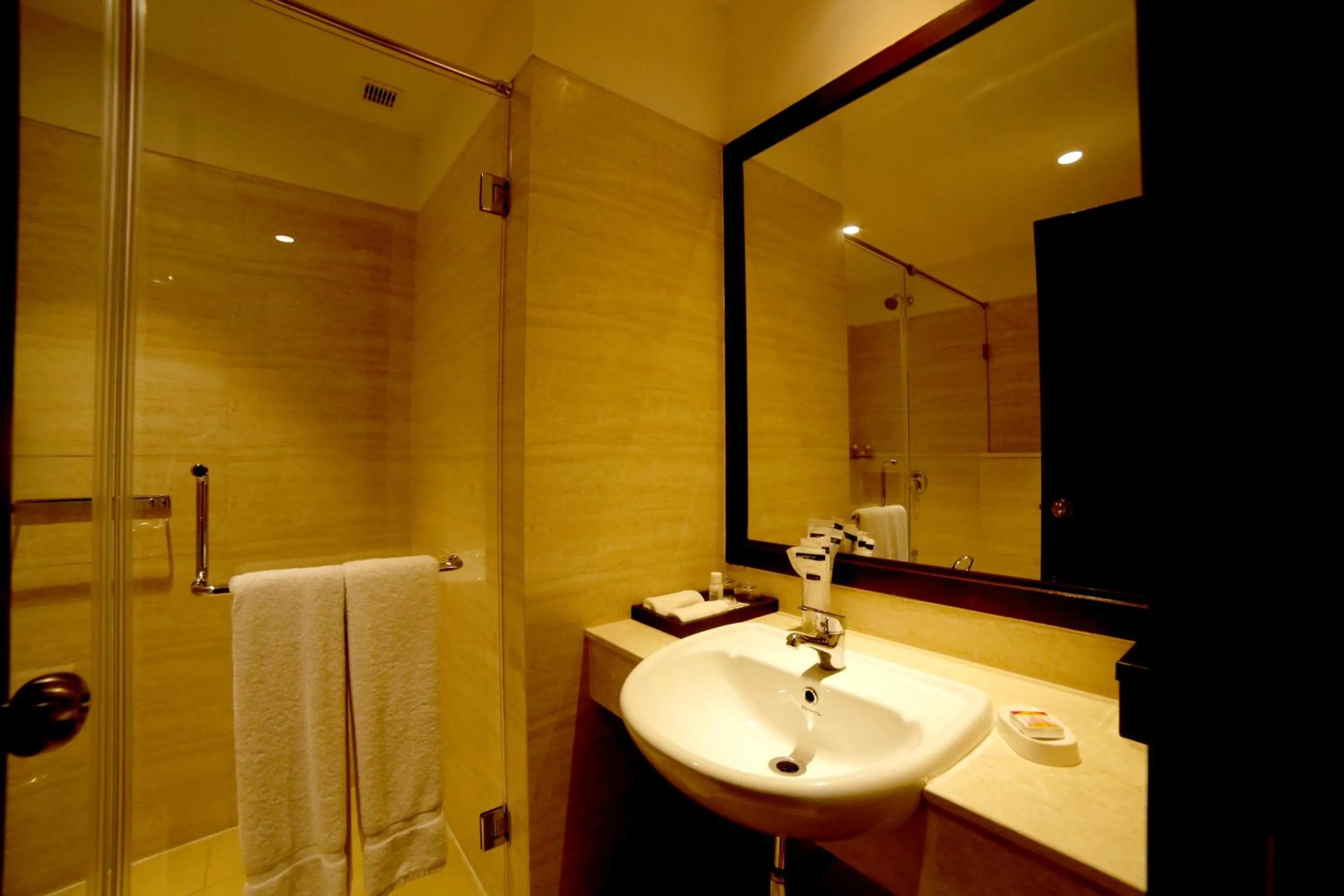 Bathroom in The Lalit Traveller- Airport hotel