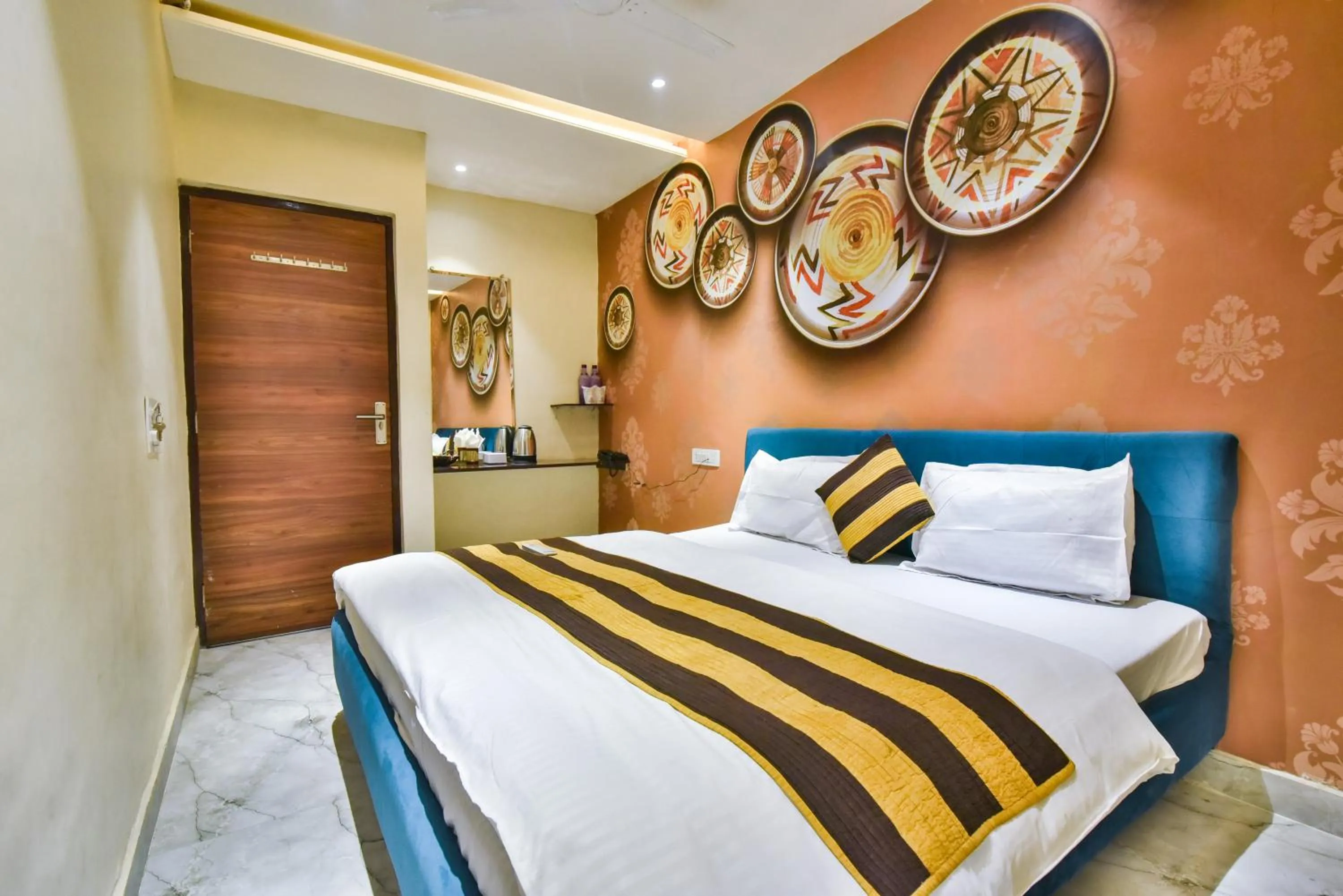 Bed in Hotel Singh International, Amritsar