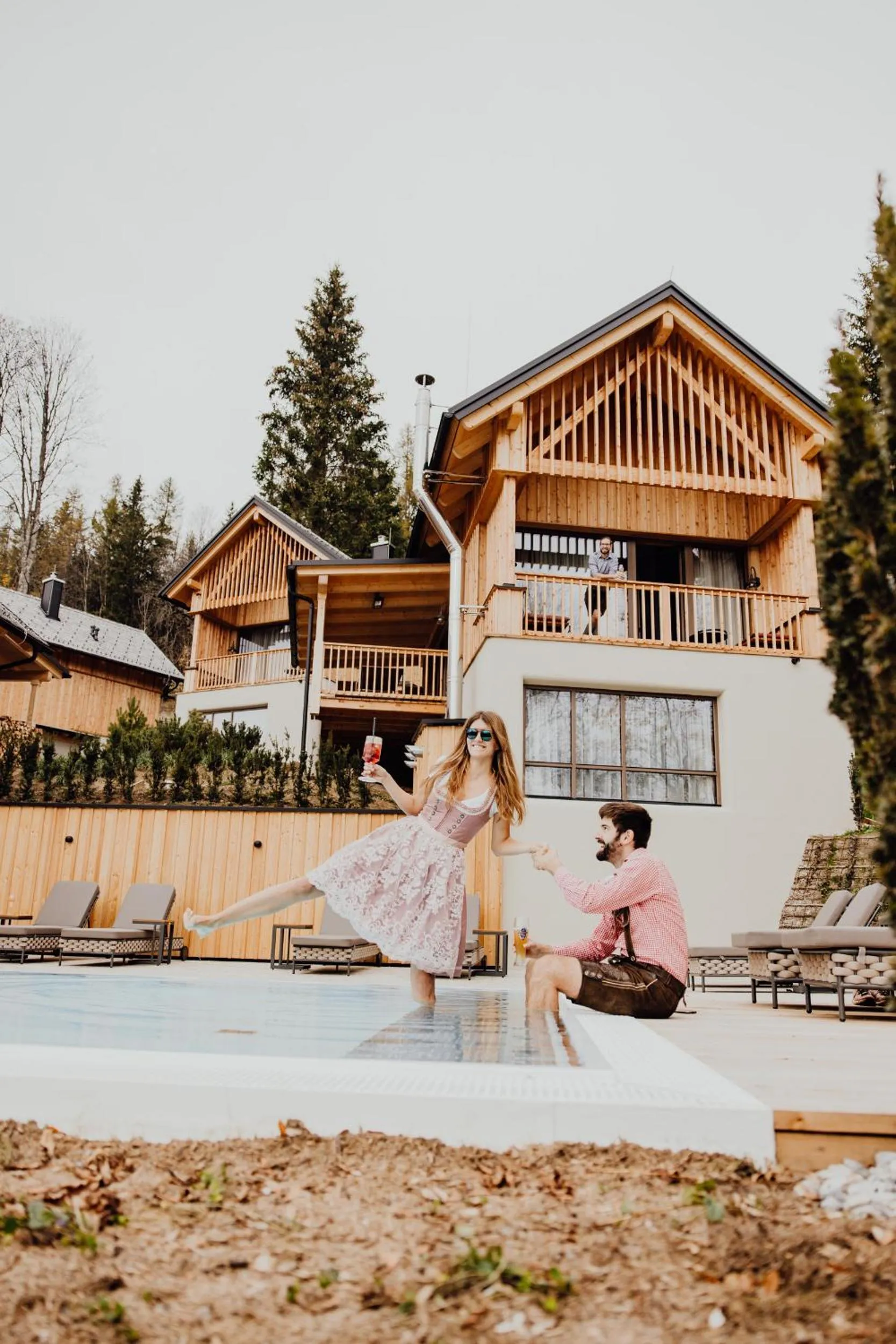 Swimming pool in Hideaway Hotel Montestyria Chalets & Suiten