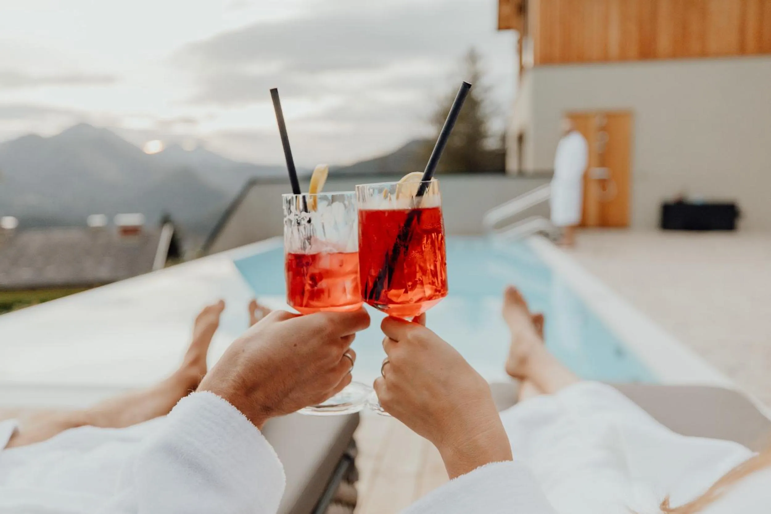 Swimming pool in Hideaway Hotel Montestyria Chalets & Suiten