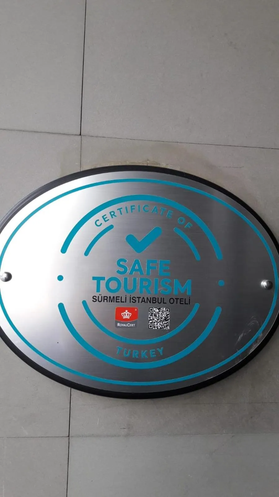 Logo/Certificate/Sign in Surmeli Istanbul Hotel