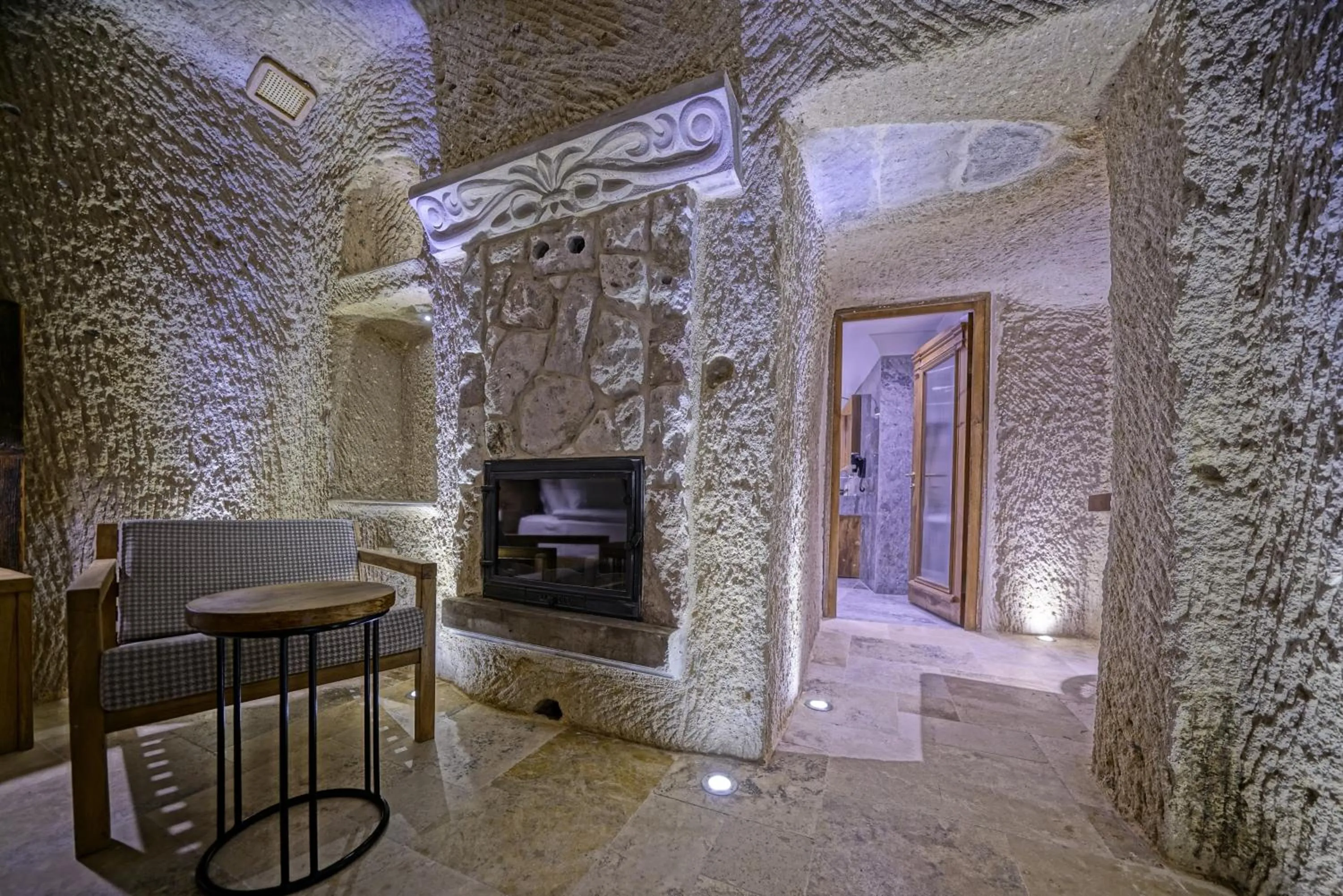 Seating area in Kappadoks Cave Hotel