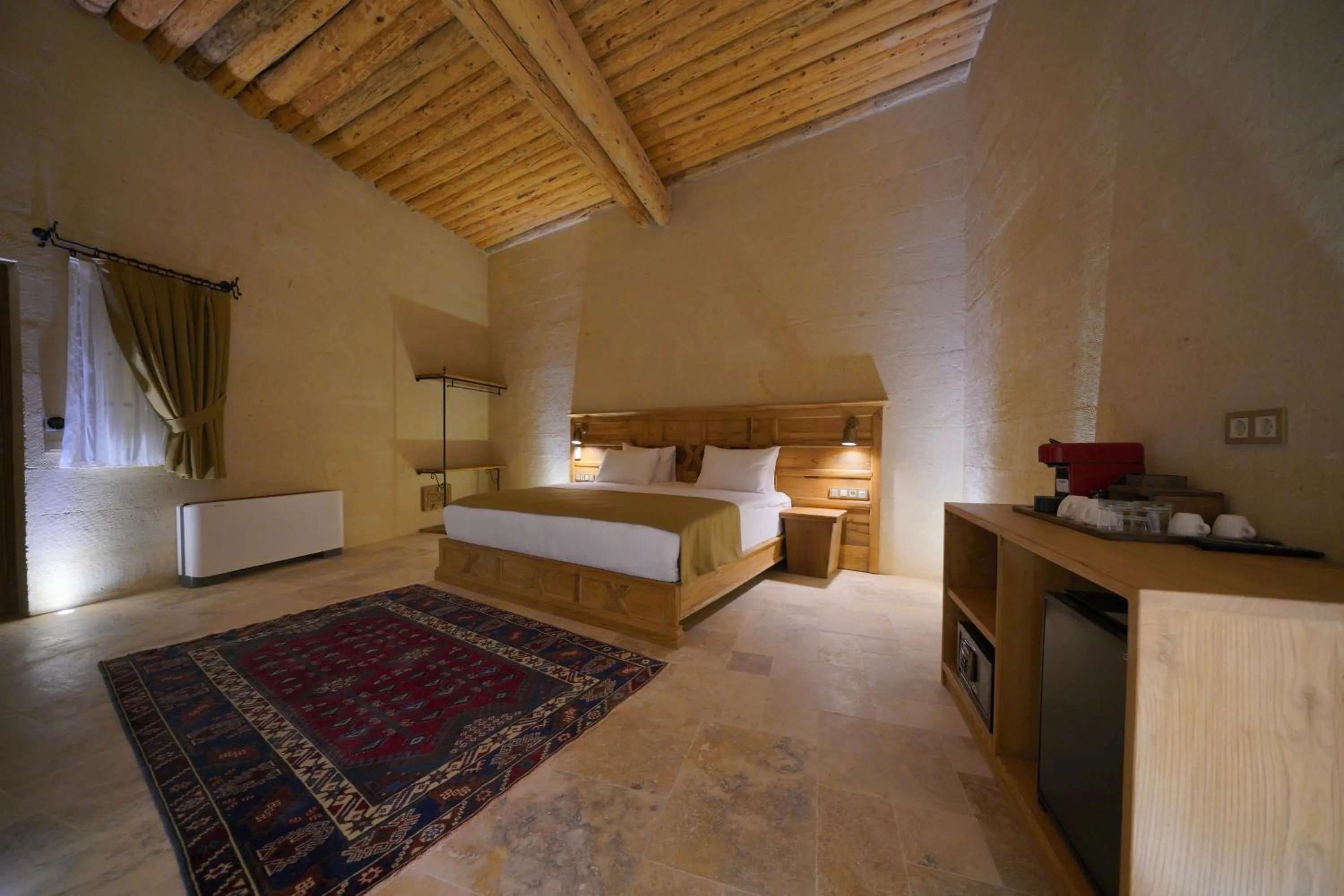 Bed in Kappadoks Cave Hotel