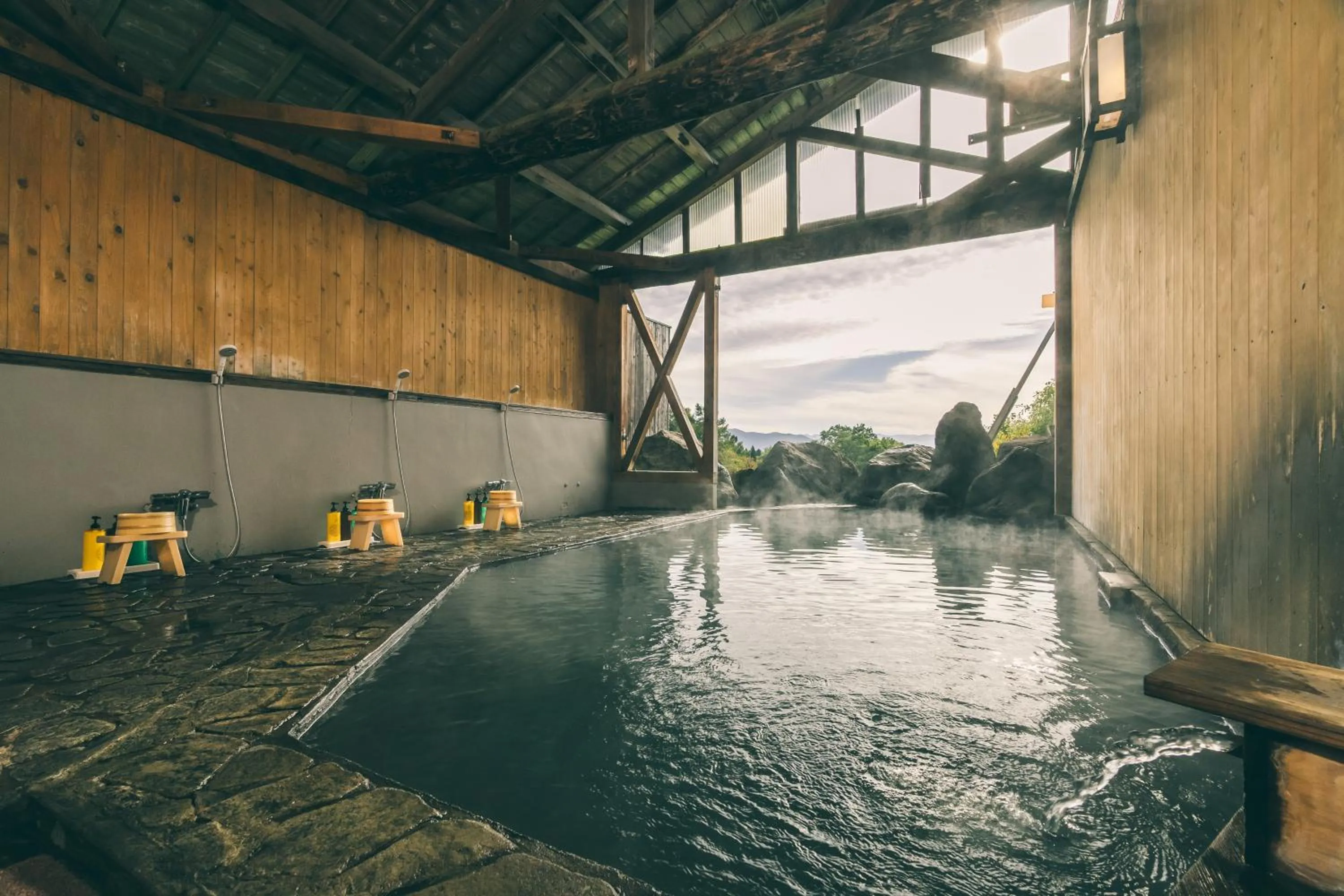 Hot Spring Bath in Hotel Alpen Blick