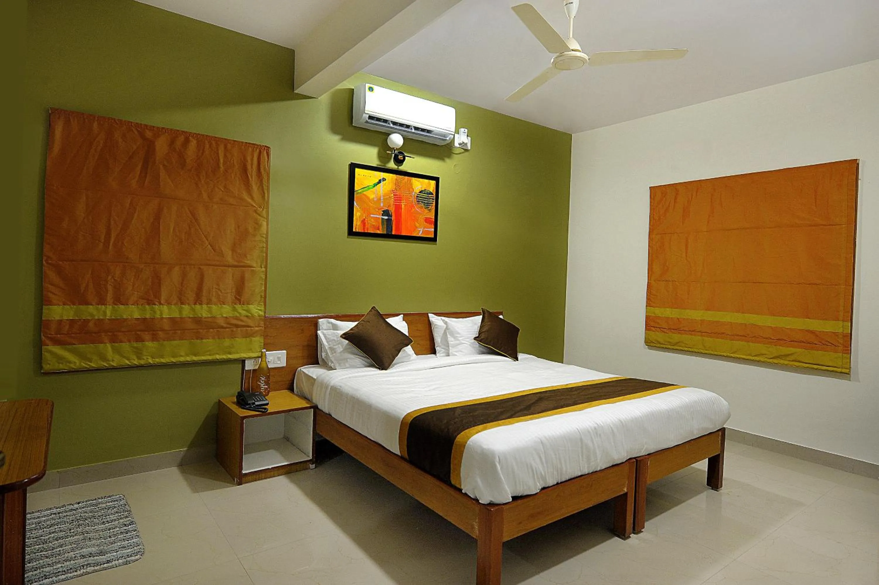 Photo of the whole room, Bed in Airport Bliss Boutique Hotel Near Kempegowda International Airport Bangalore