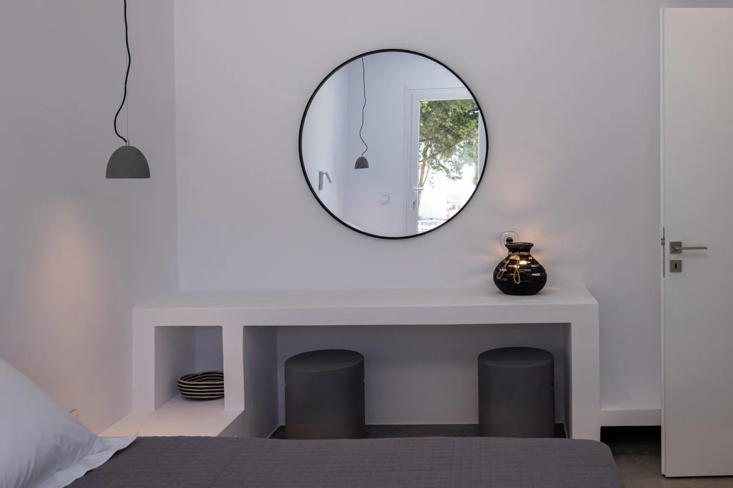 Bedroom, Bed in White Holidays Project