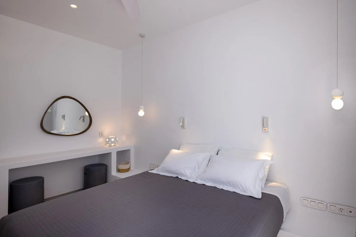 Bedroom, Bed in White Holidays Project