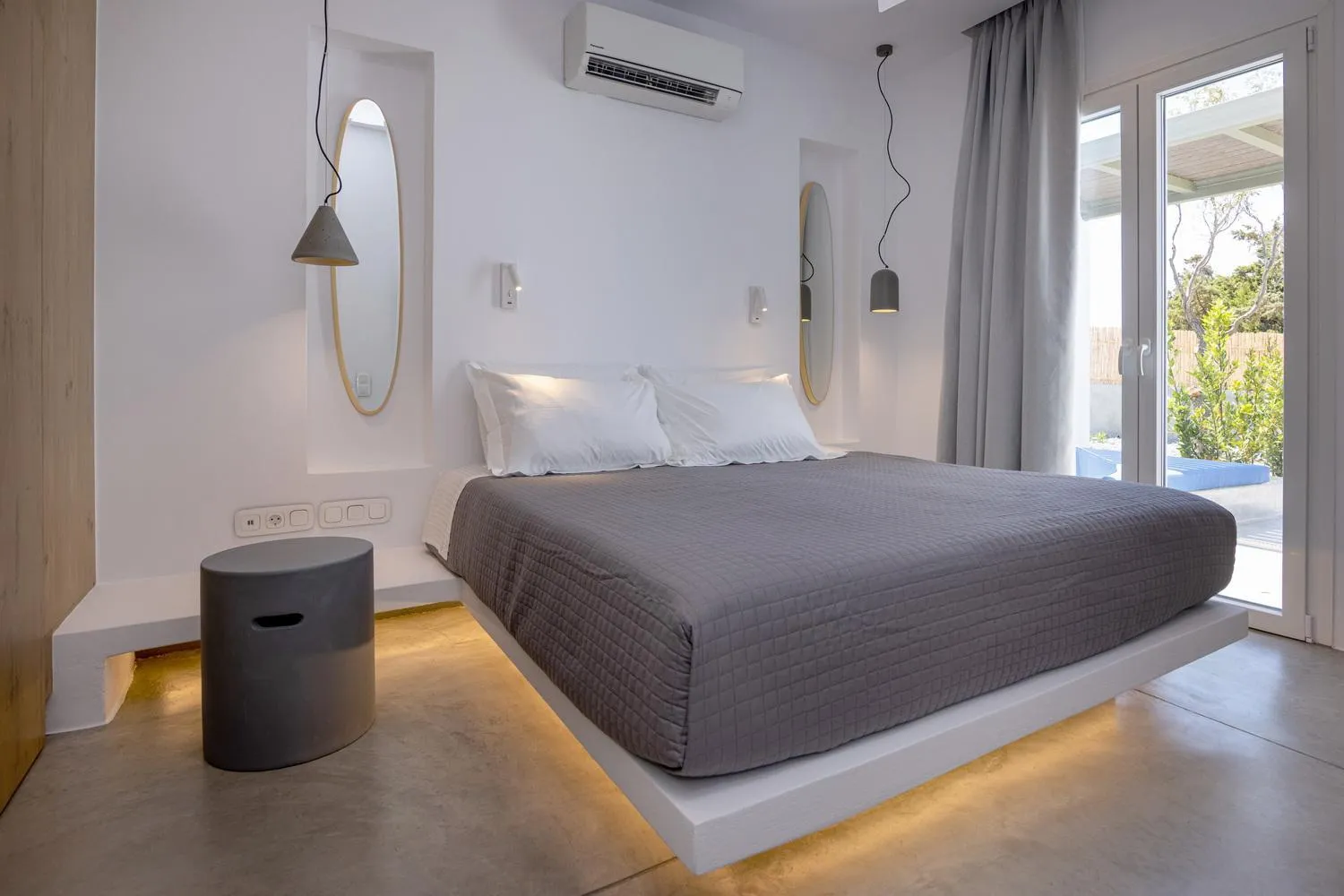 Bedroom, Bed in White Holidays Project