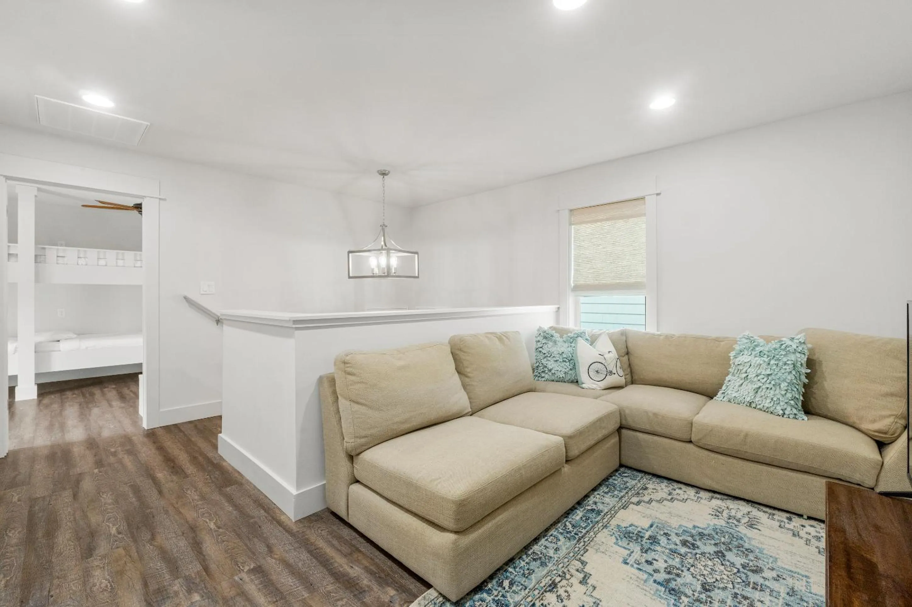 Living room in 30A Beach House - Summerwind at TreeTop by Panhandle Getaways