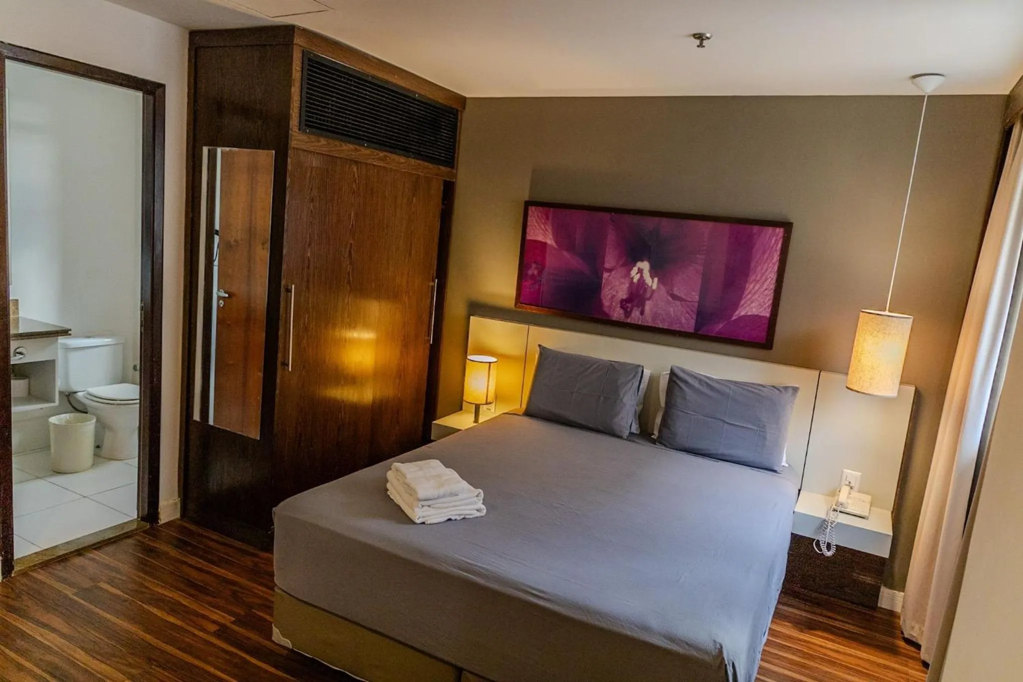 Bed in Elegant Flat Paulista Alameda Campinas Garagem , Pool, Ar Cod,