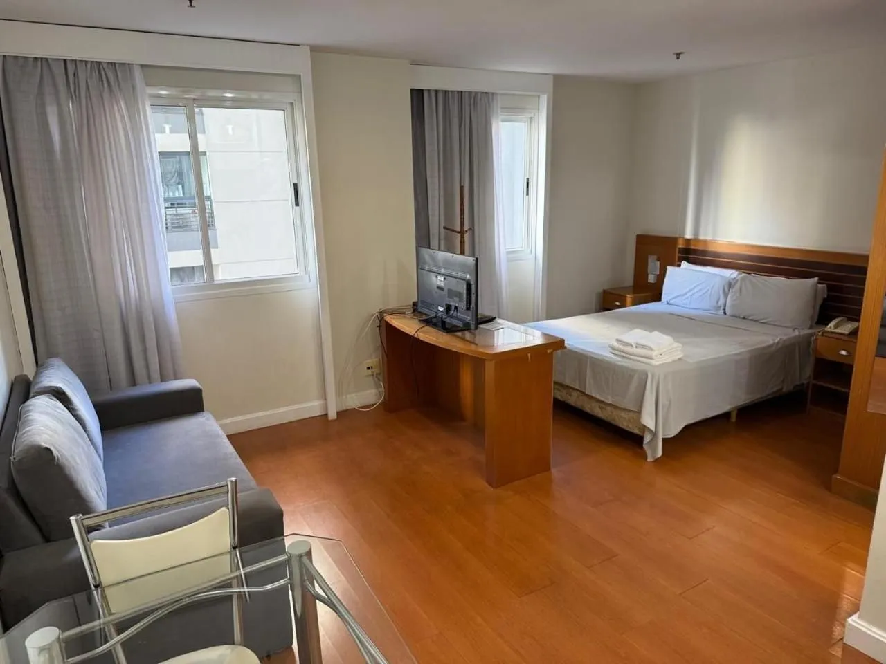 Bed in Elegant Flat Paulista Alameda Campinas Garagem , Pool, Ar Cod,