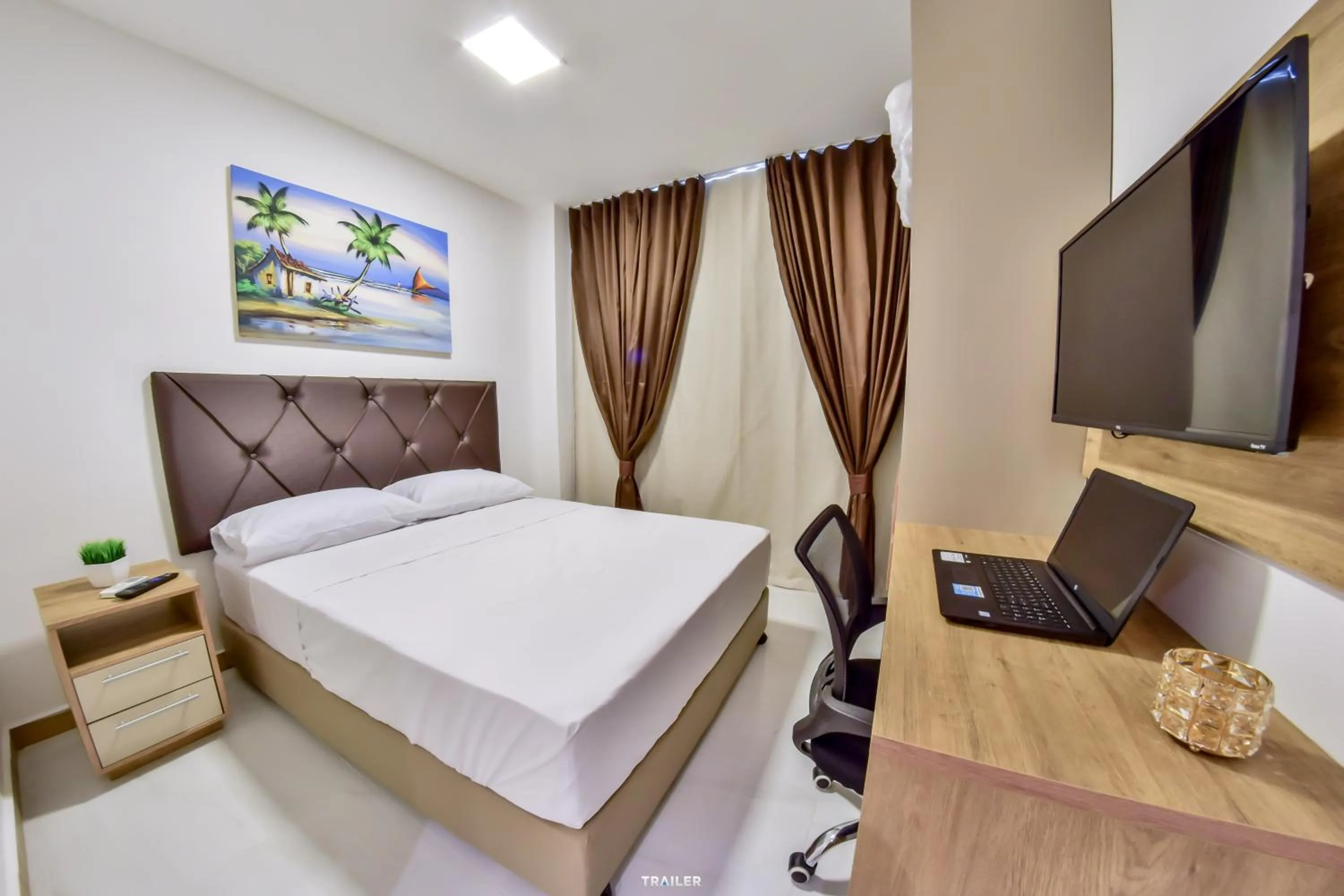 Bed in Hotel Aracaju Suites