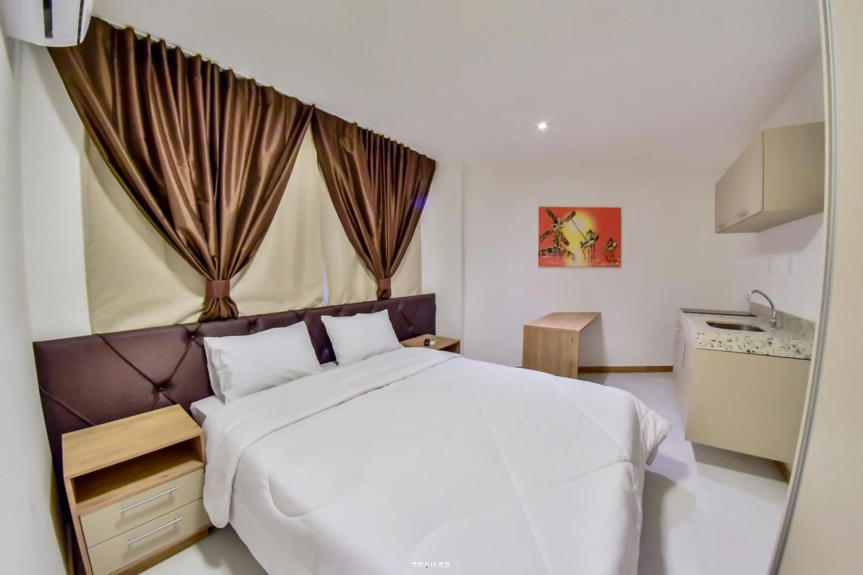 Bed in Hotel Aracaju Suites