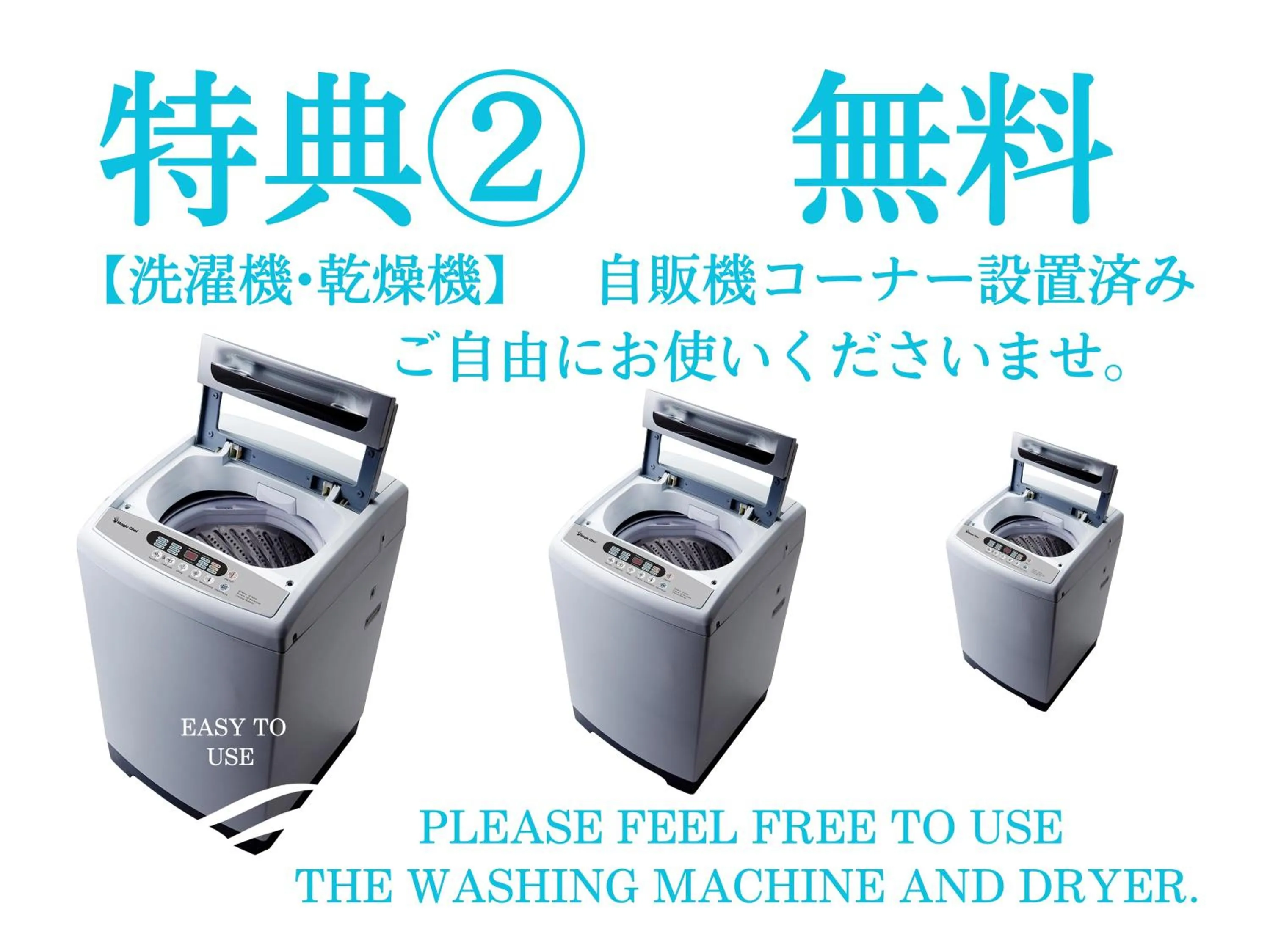 washing machine in Hotel Lucia at Maebashi Akagi