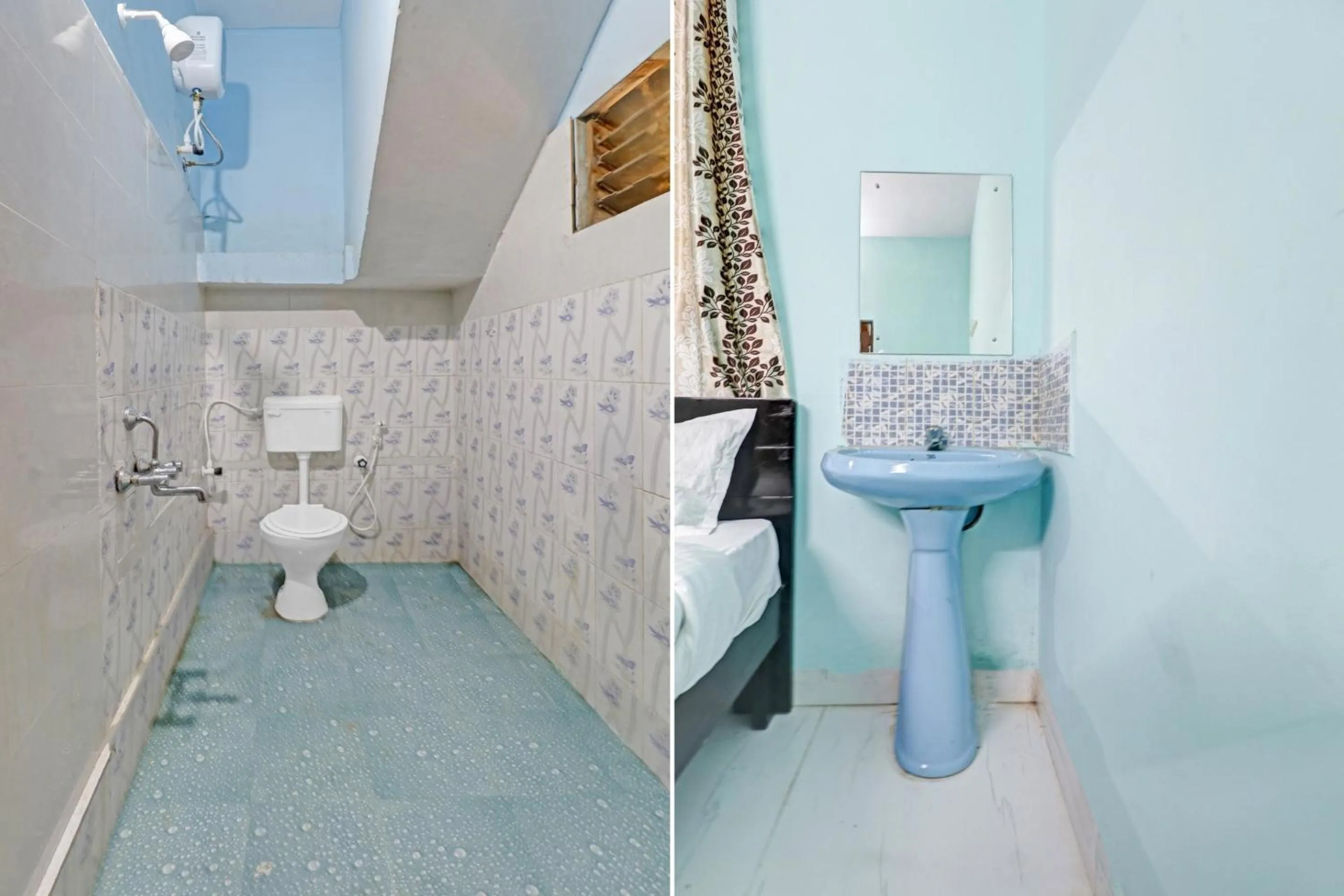 Bathroom in Hotel O Green Residency K Narayanapura Cross Bus Stop