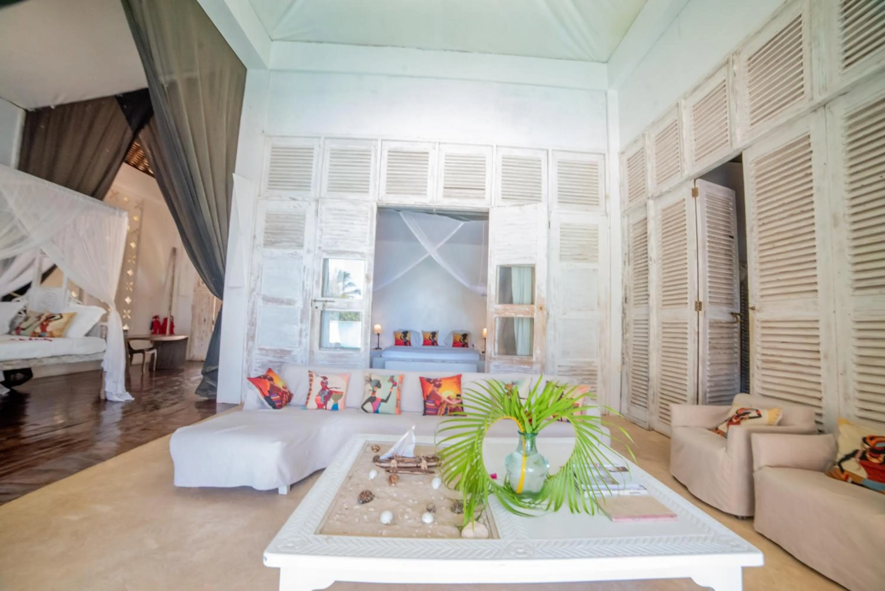 Living room in Msambweni Beach House and Private Villas