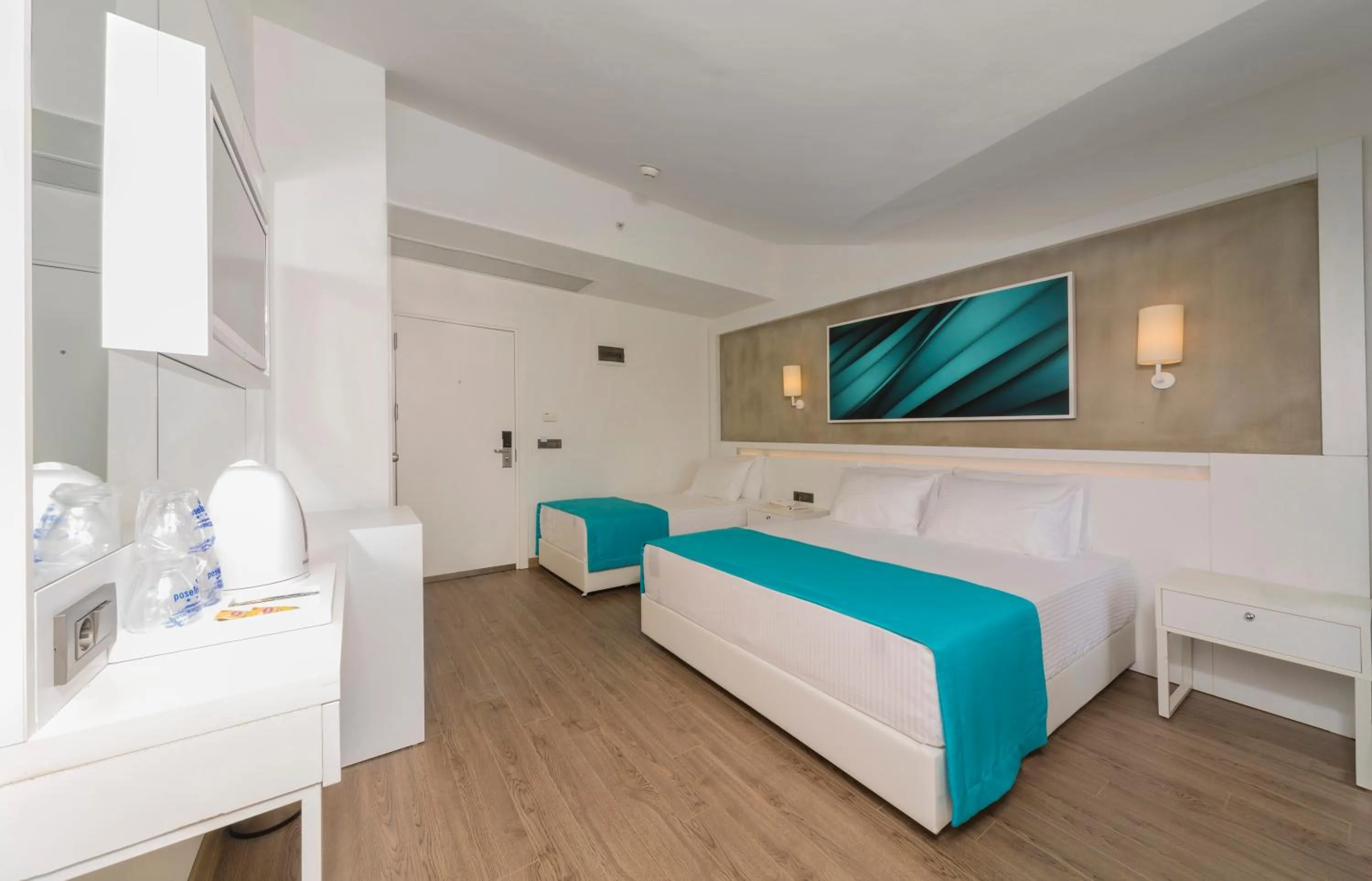 Photo of the whole room, Bed in Poseidon Hotel - Adult Only