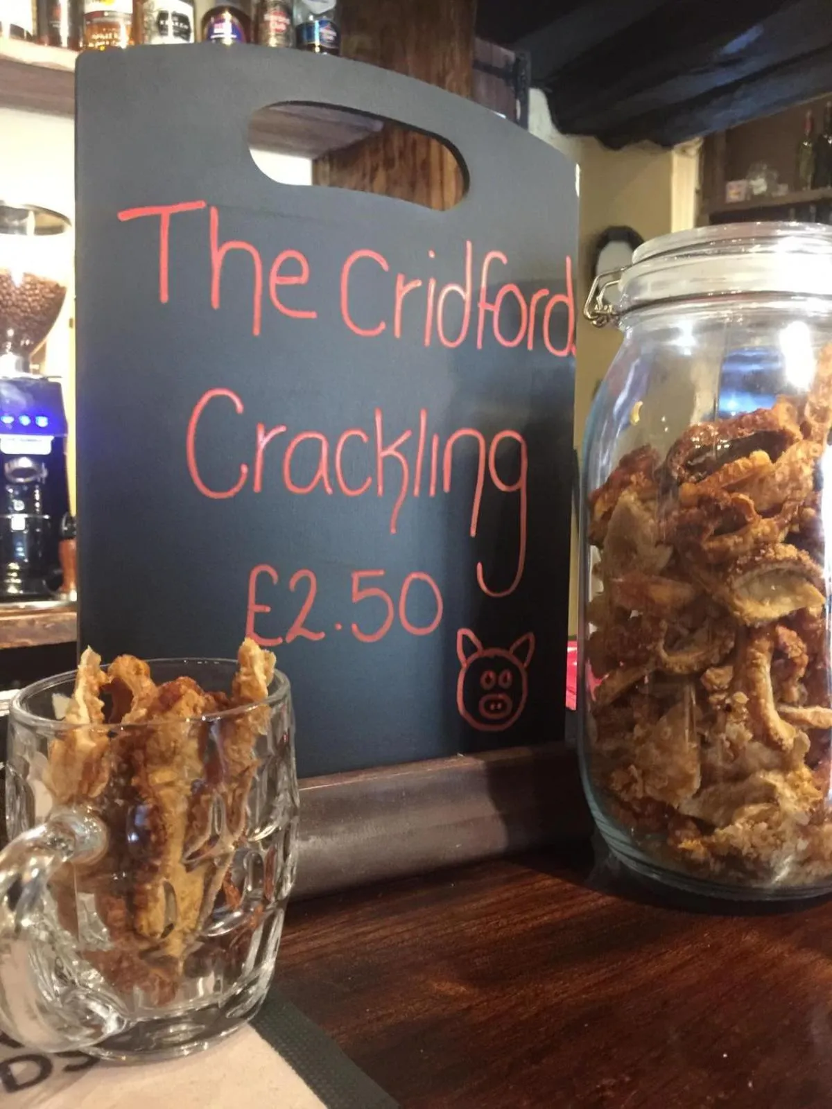 Food and drinks in The Cridford Inn