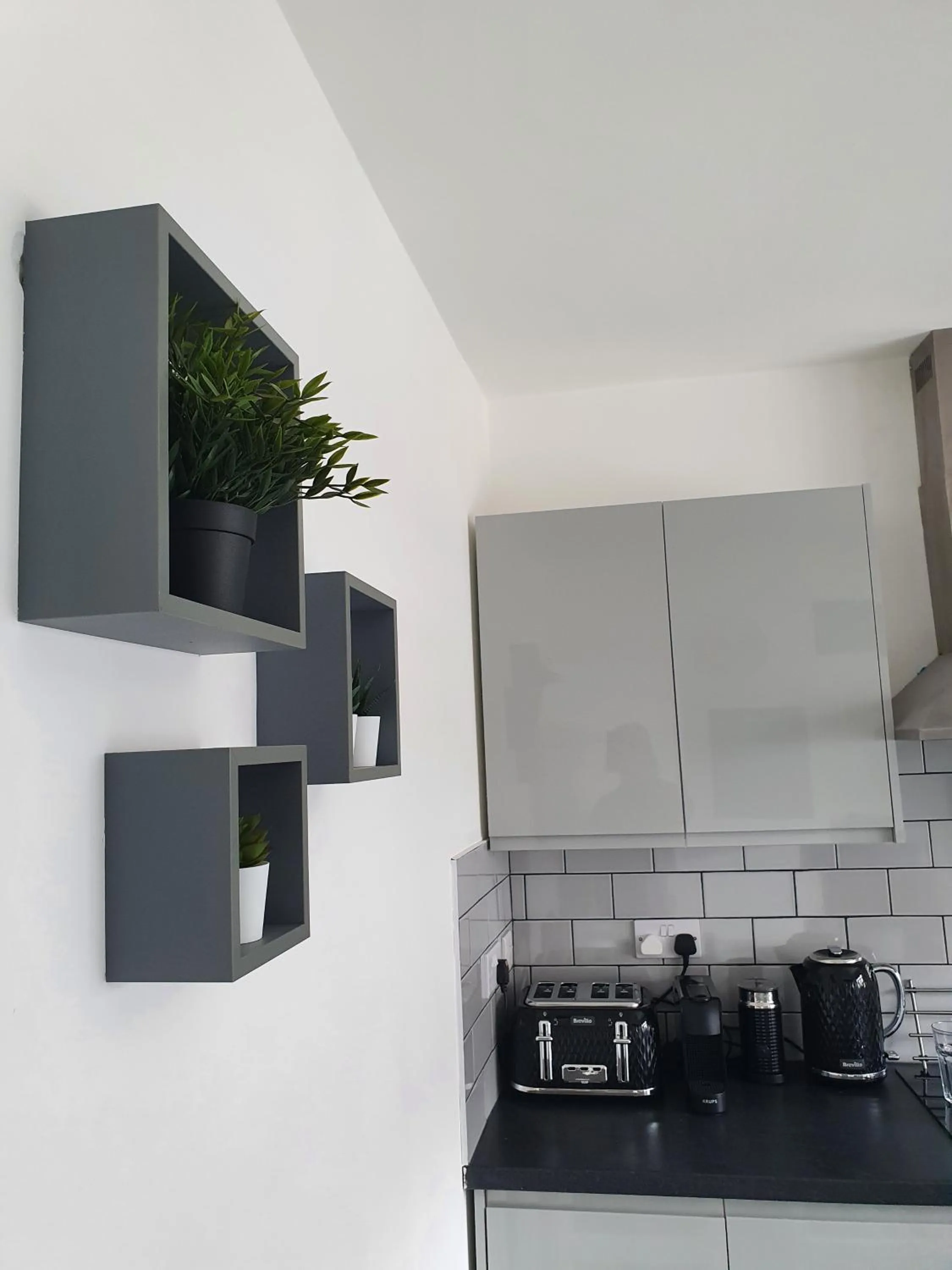 Kitchen or kitchenette in Grade I listed luxury apartment in Hertfordshire