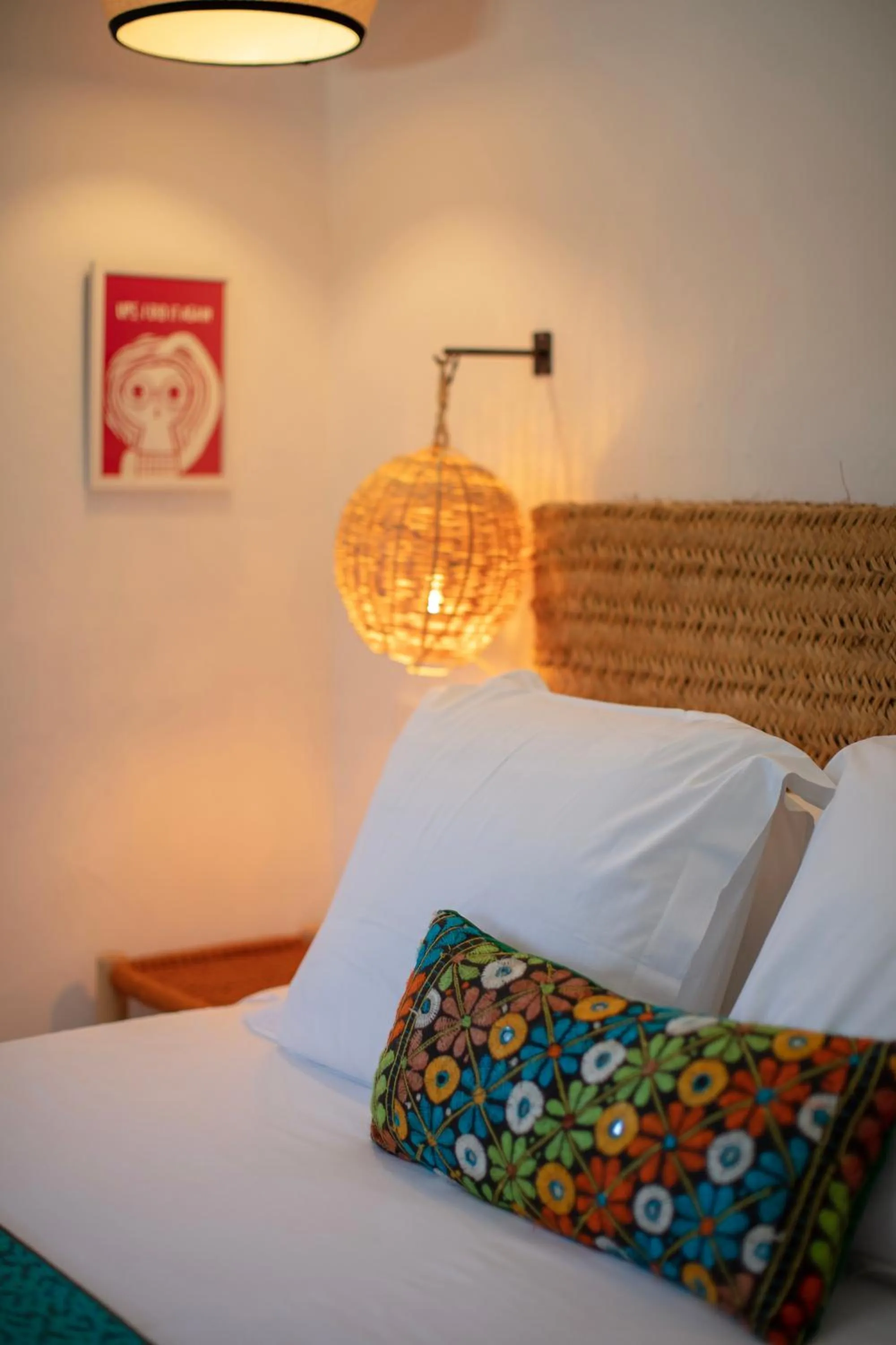 Decorative detail, Bed in Hostal Mar y Sal