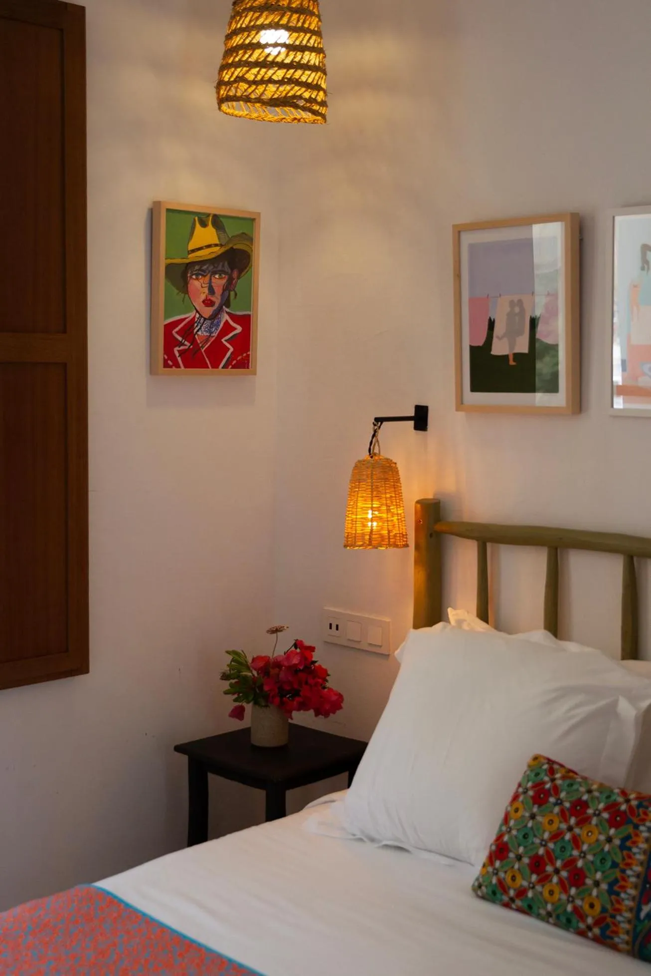 Decorative detail, Bed in Hostal Mar y Sal