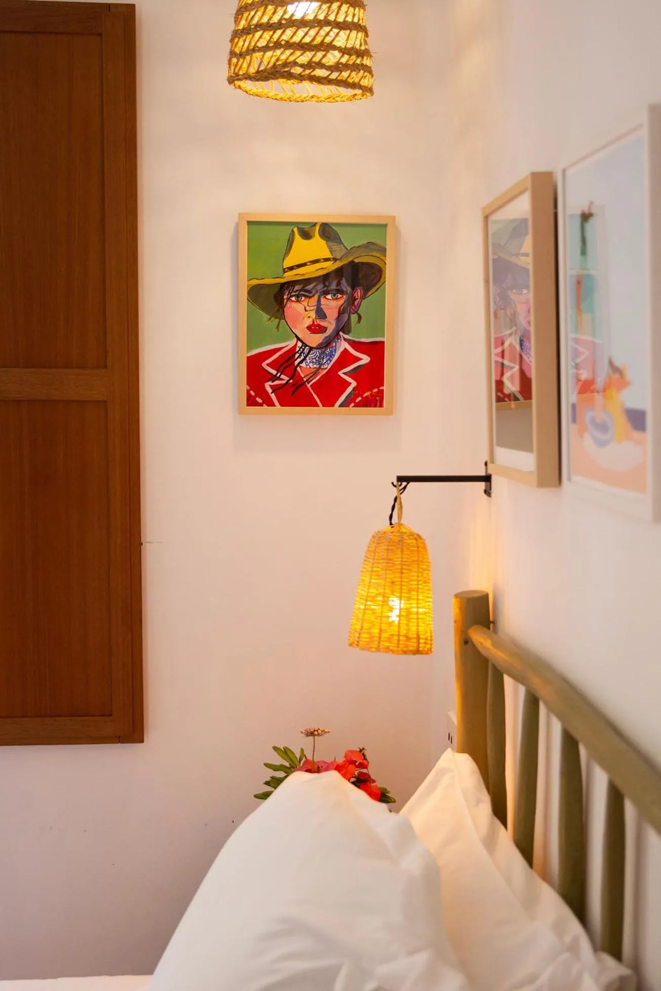 Decorative detail, Bed in Hostal Mar y Sal