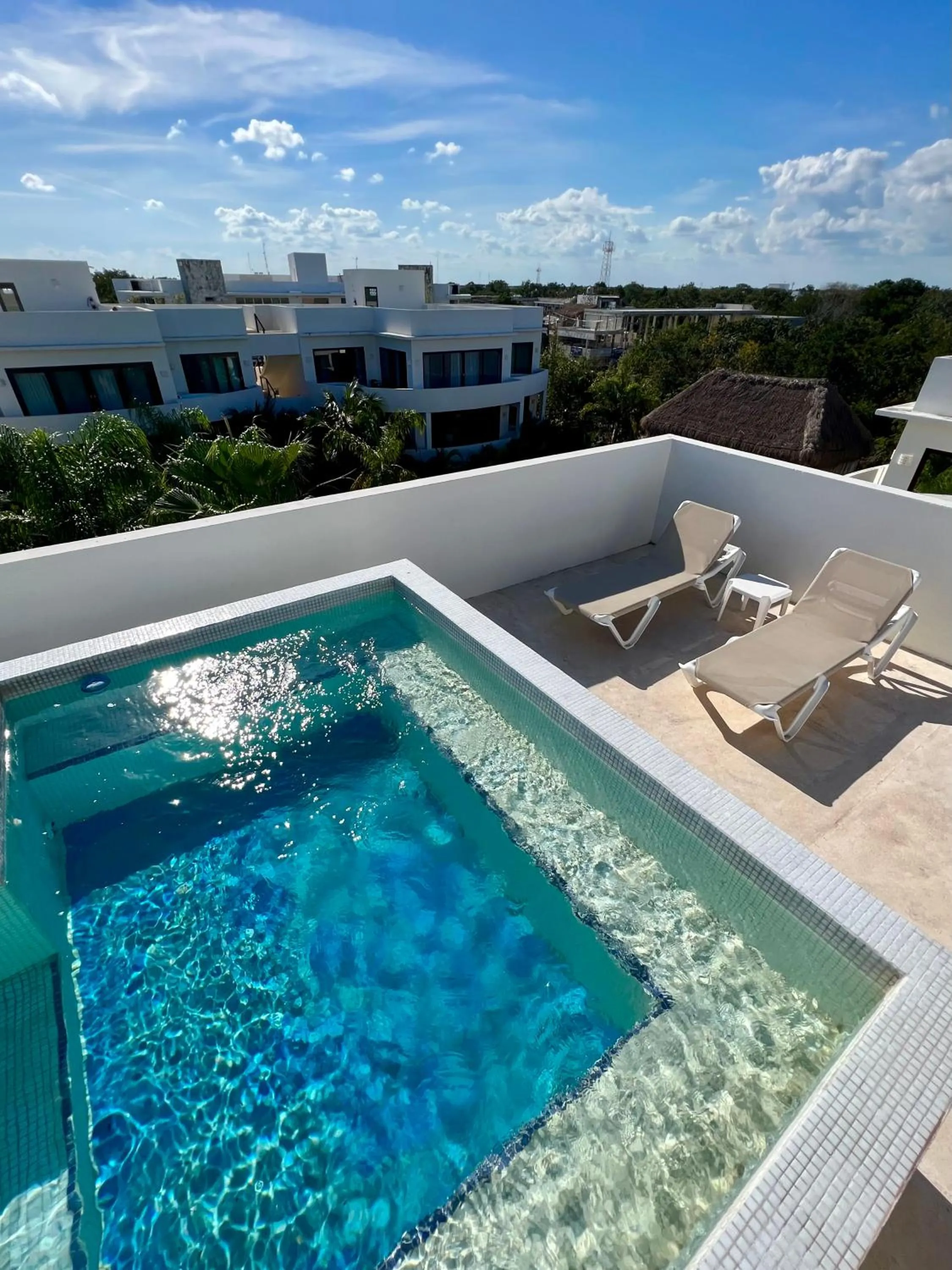 Swimming pool in Amazing Luxury Penthouse with sunset,sunrise view, private Jacuzzi and rooftop pool