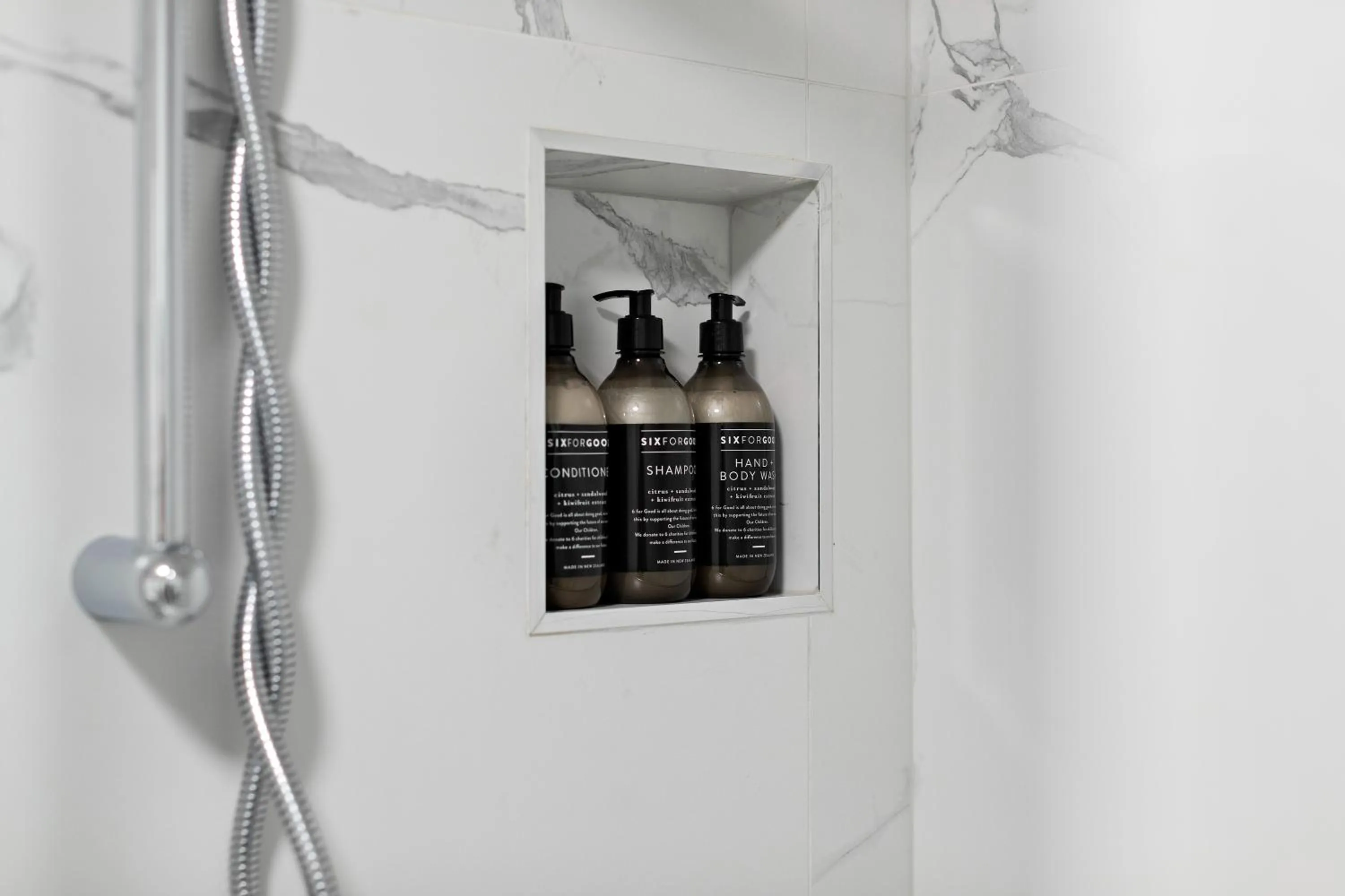 Shower in Lakeview Colonial Motel