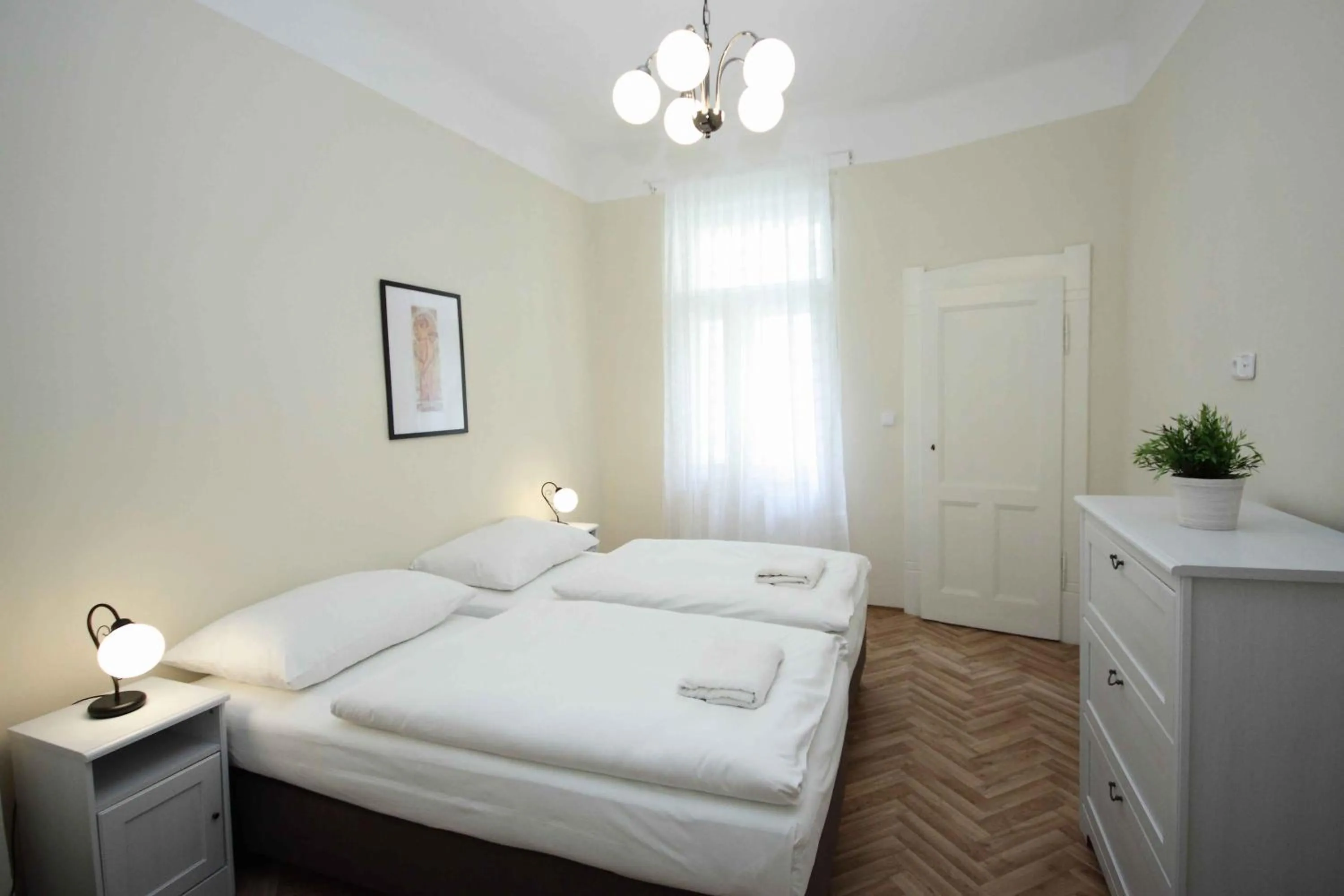Bed in Prague Central Exclusive Apartments