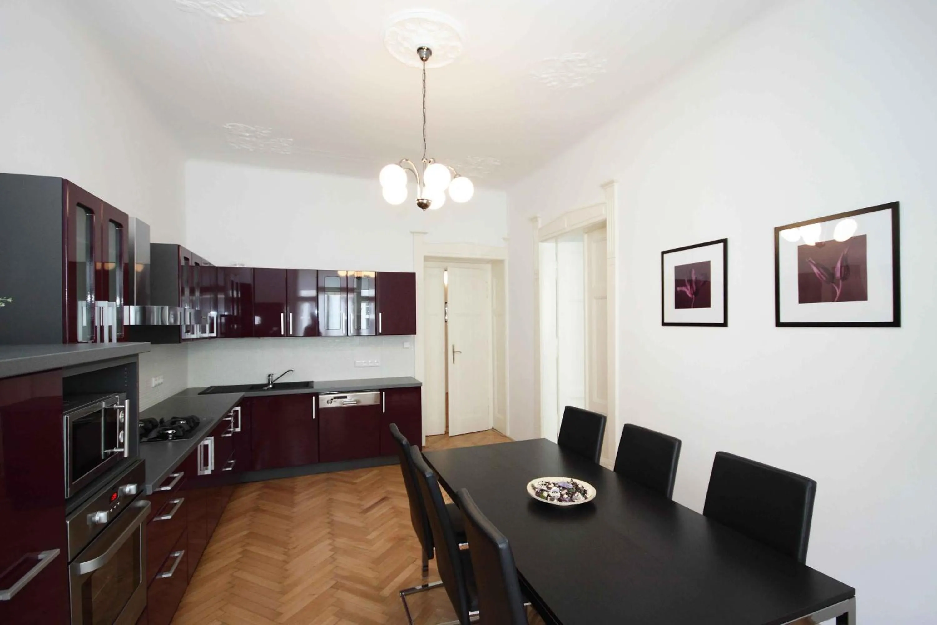 Kitchen or kitchenette in Prague Central Exclusive Apartments
