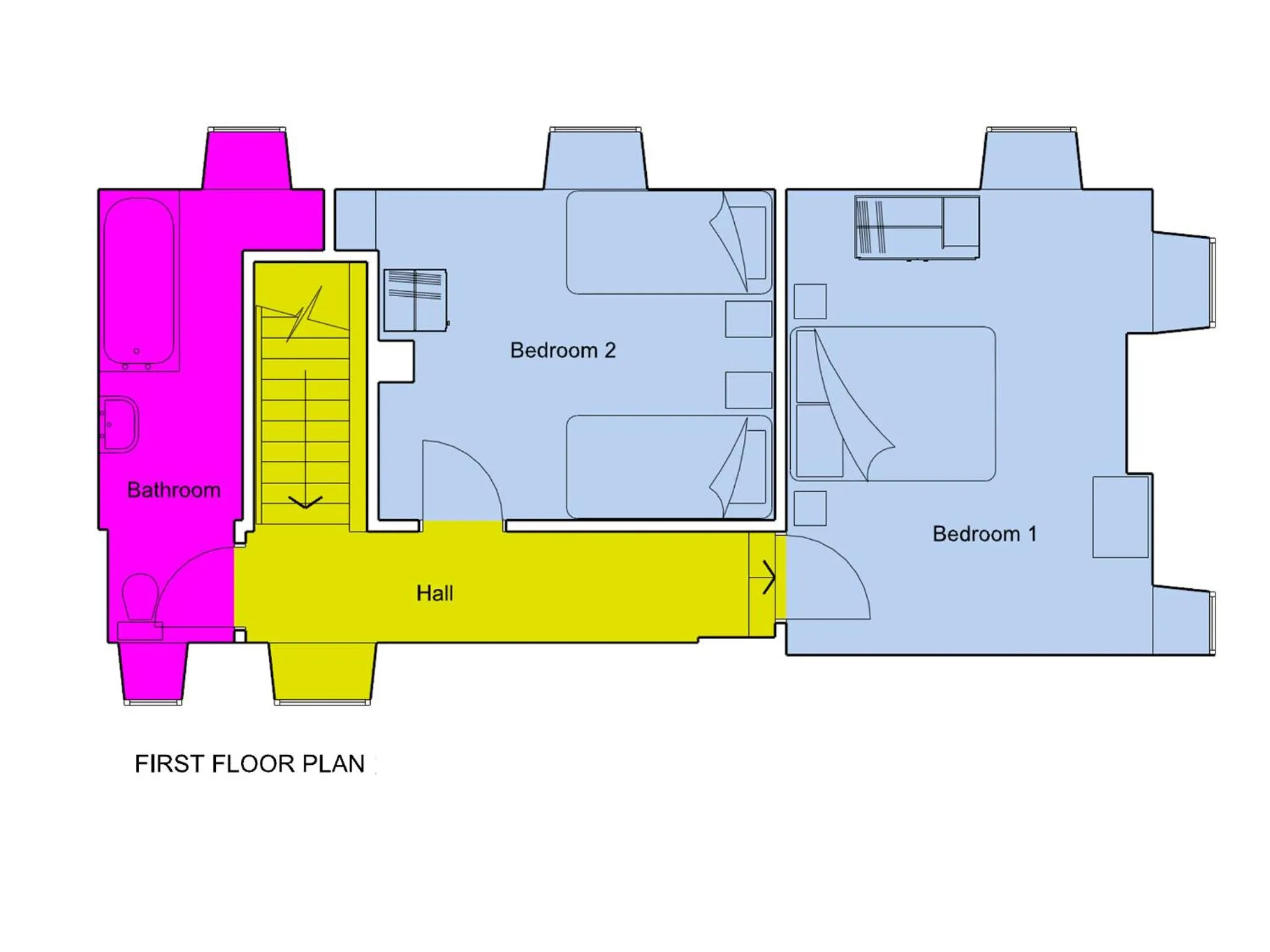 Floor plan in Swansea Valley Holiday Cottages