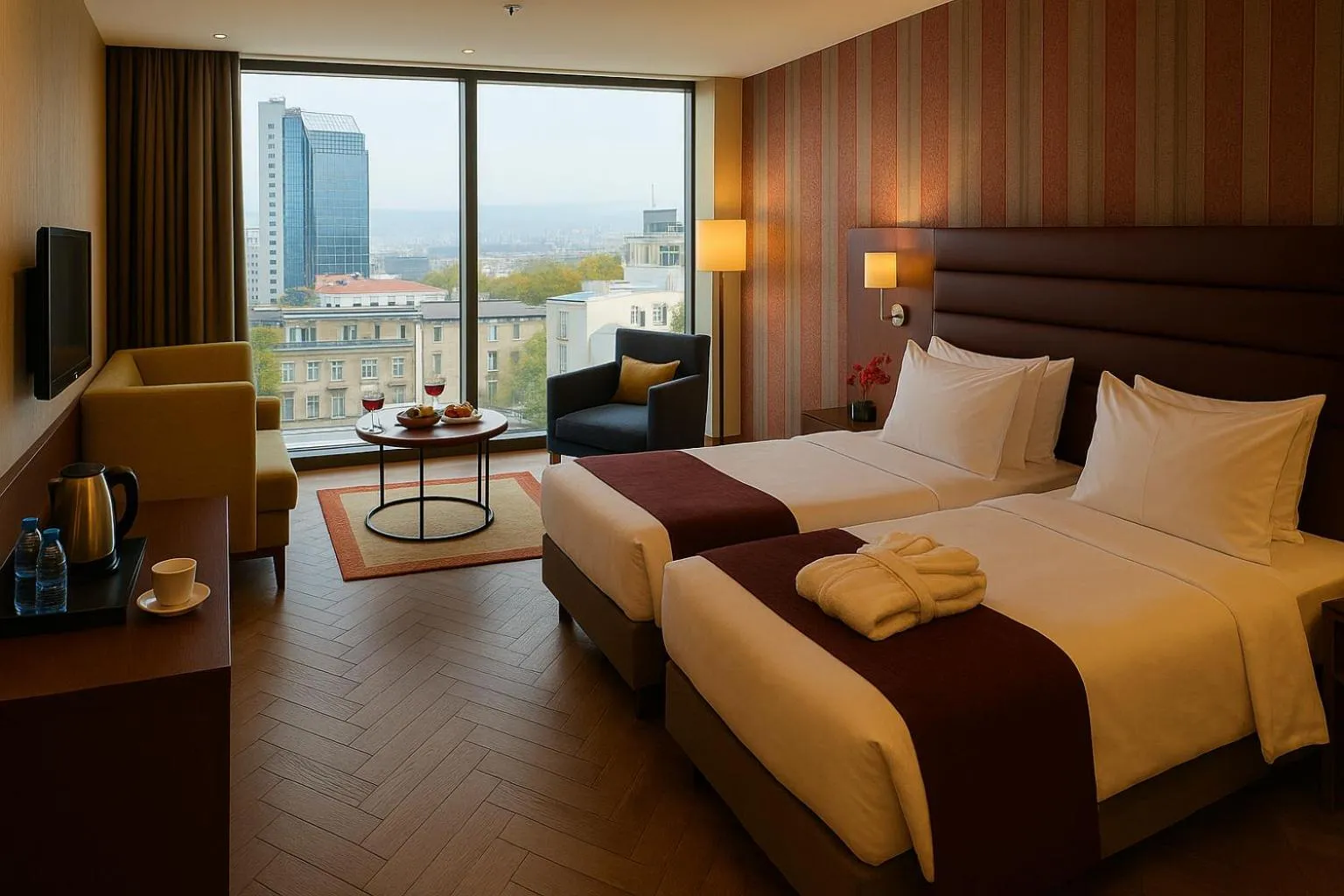 Bed in Taksim Gonen Hotel