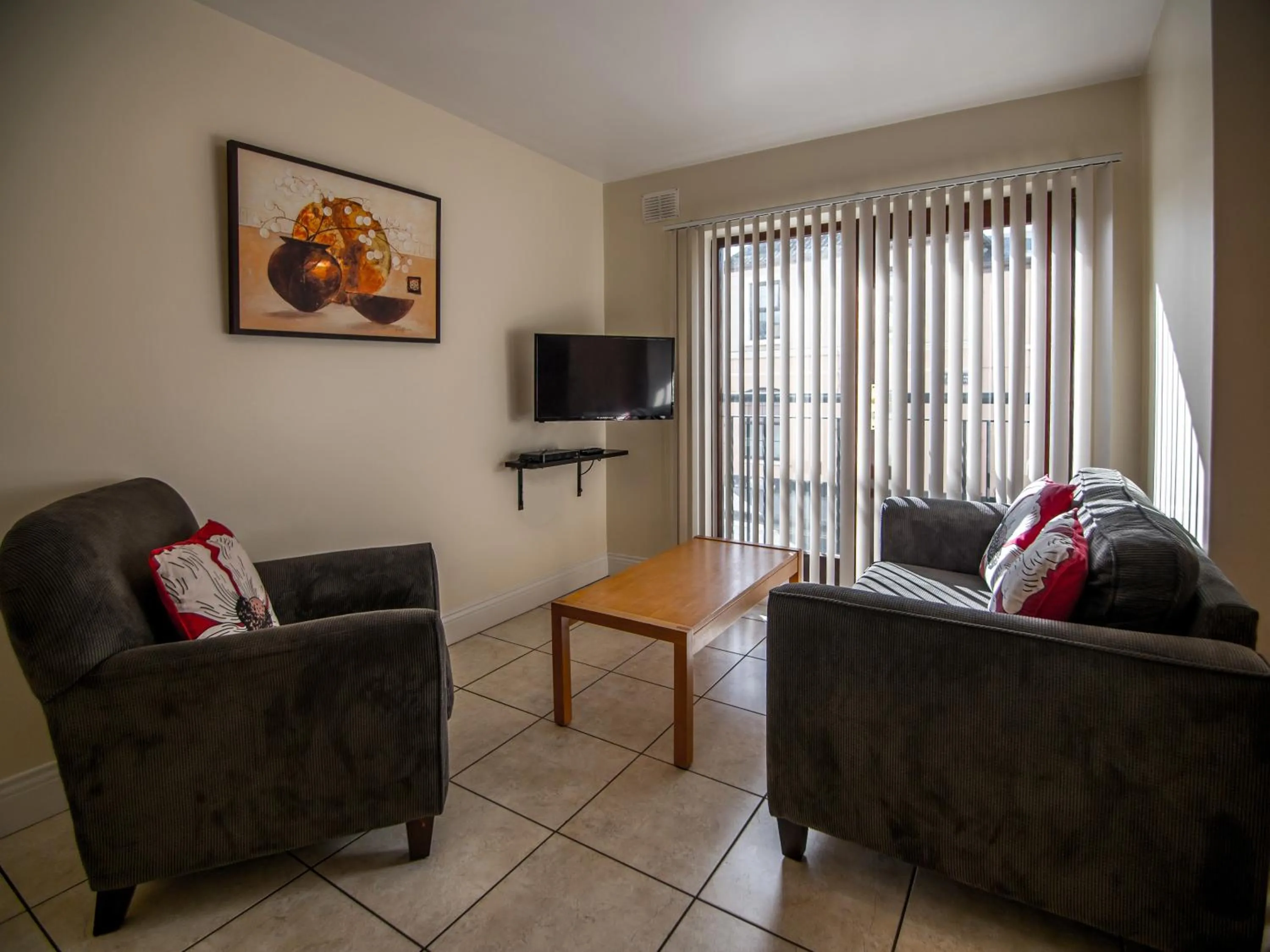 Living room in Donegan Court Aparthotel